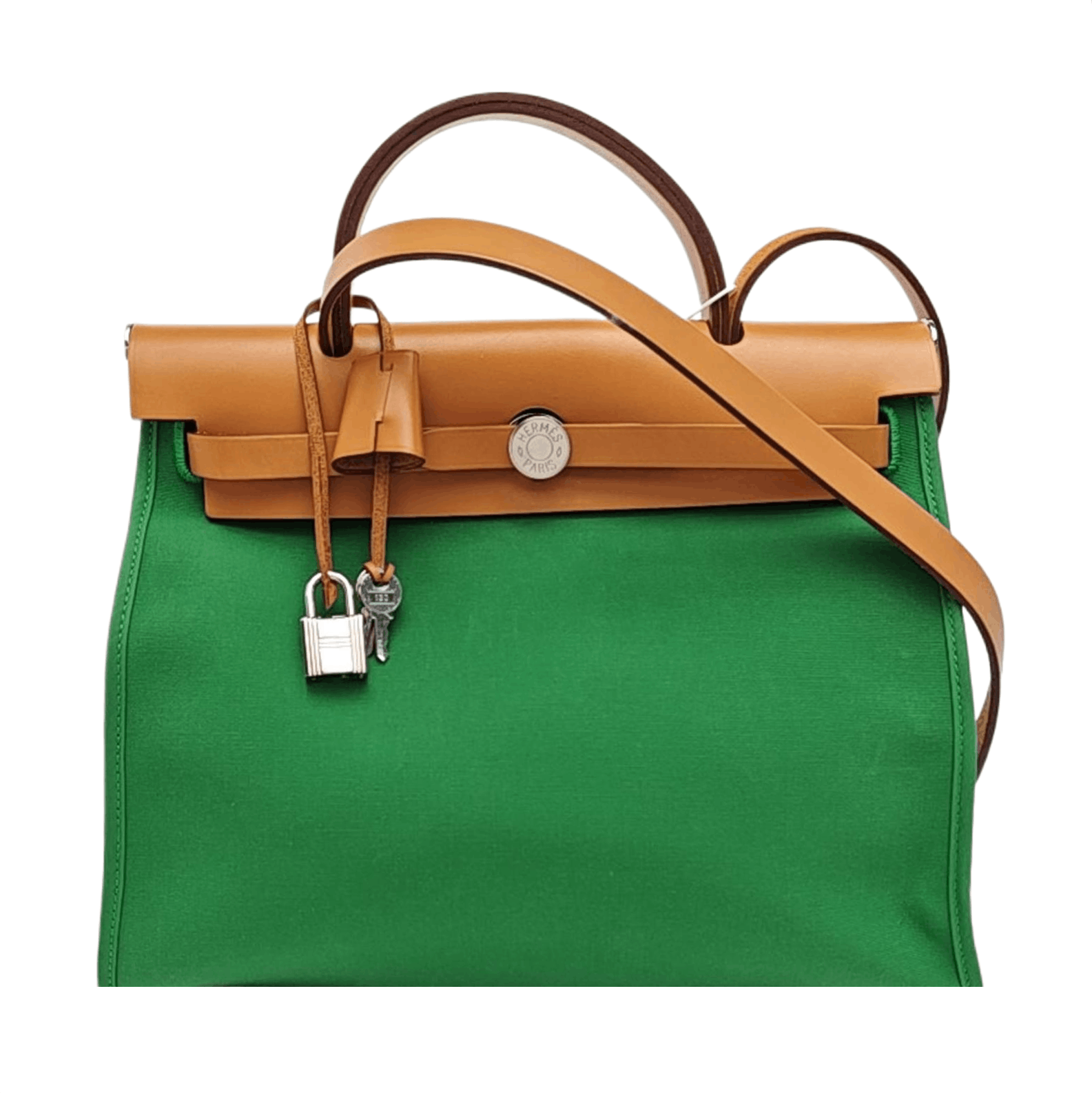 Hermes HERMÈS Bamboo Green Canvas Herbag 31 Size ONE SIZE - 1 Thumbnail
