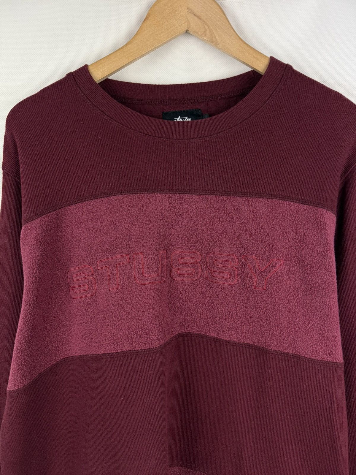 Stussy Stussy Men’s Big Logo Embroidered Sweater Pullover Size L Size US L / EU 52-54 / 3 - 6 Thumbnail
