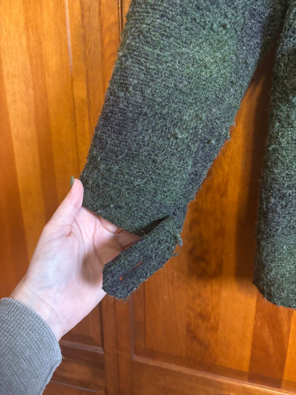 The Unbranded Brand Artisan de Luxe Toggle Coat Faux Fur Hood Green M Size US M / EU 48-50 / 2 - 14 Thumbnail