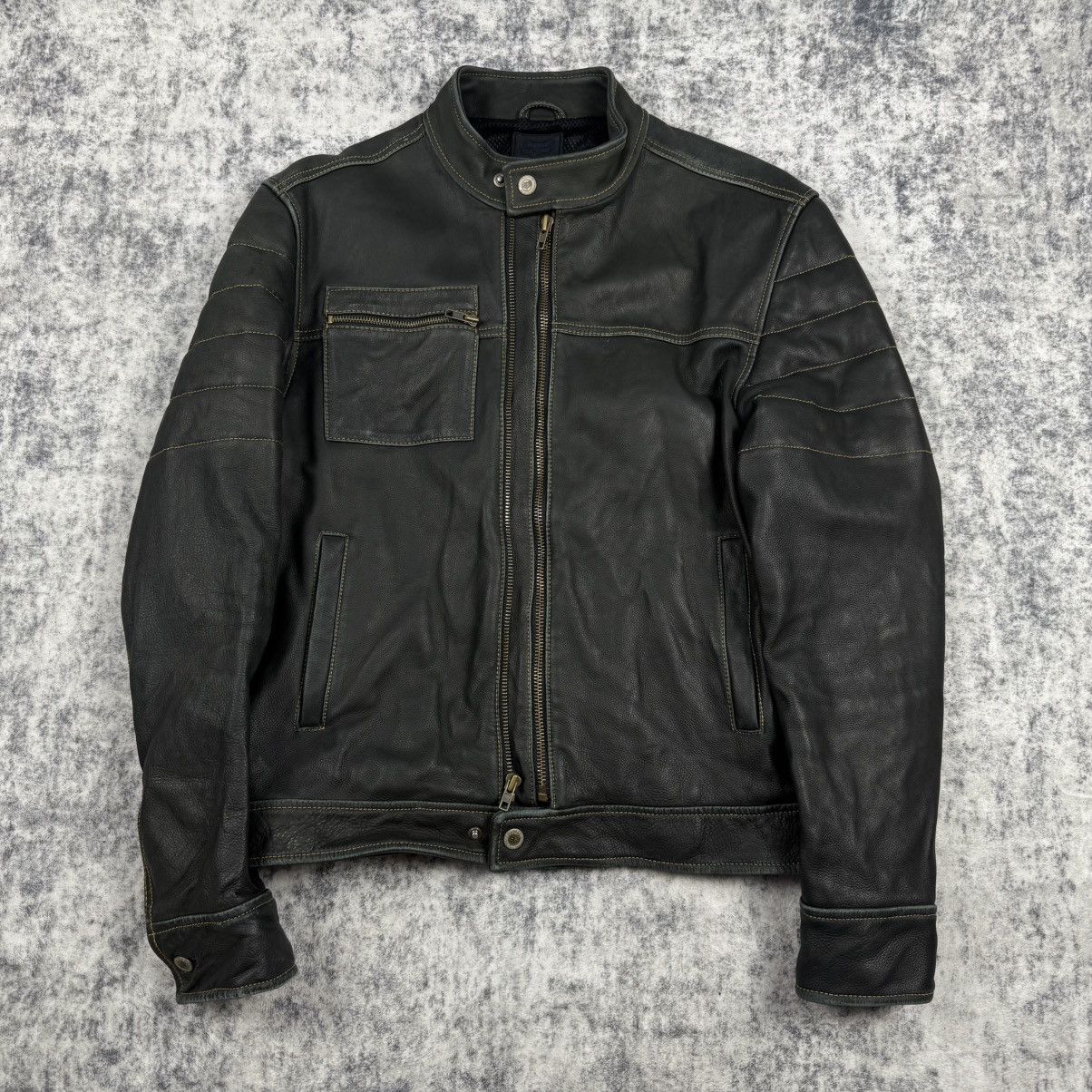 Fox Racing Vintage Fox Racing ‘Dark Green’ Leather Jacket Size US L / EU 52-54 / 3 - 1 Thumbnail