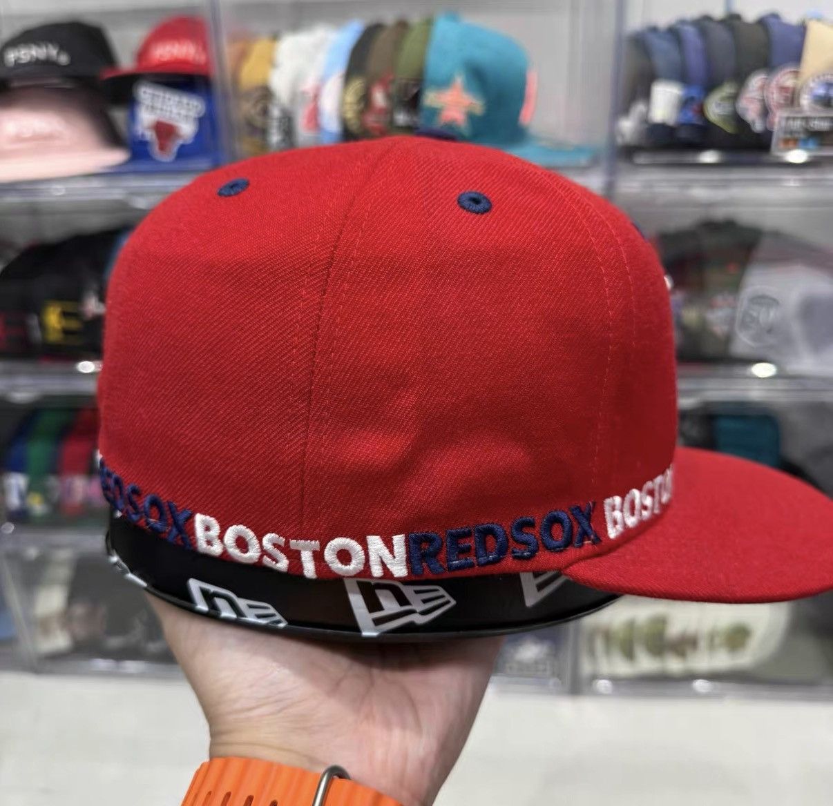New Era New Era MLB Boston Red Sox Flat Brim Baseball Cap J32 Size ONE SIZE - 3 Thumbnail