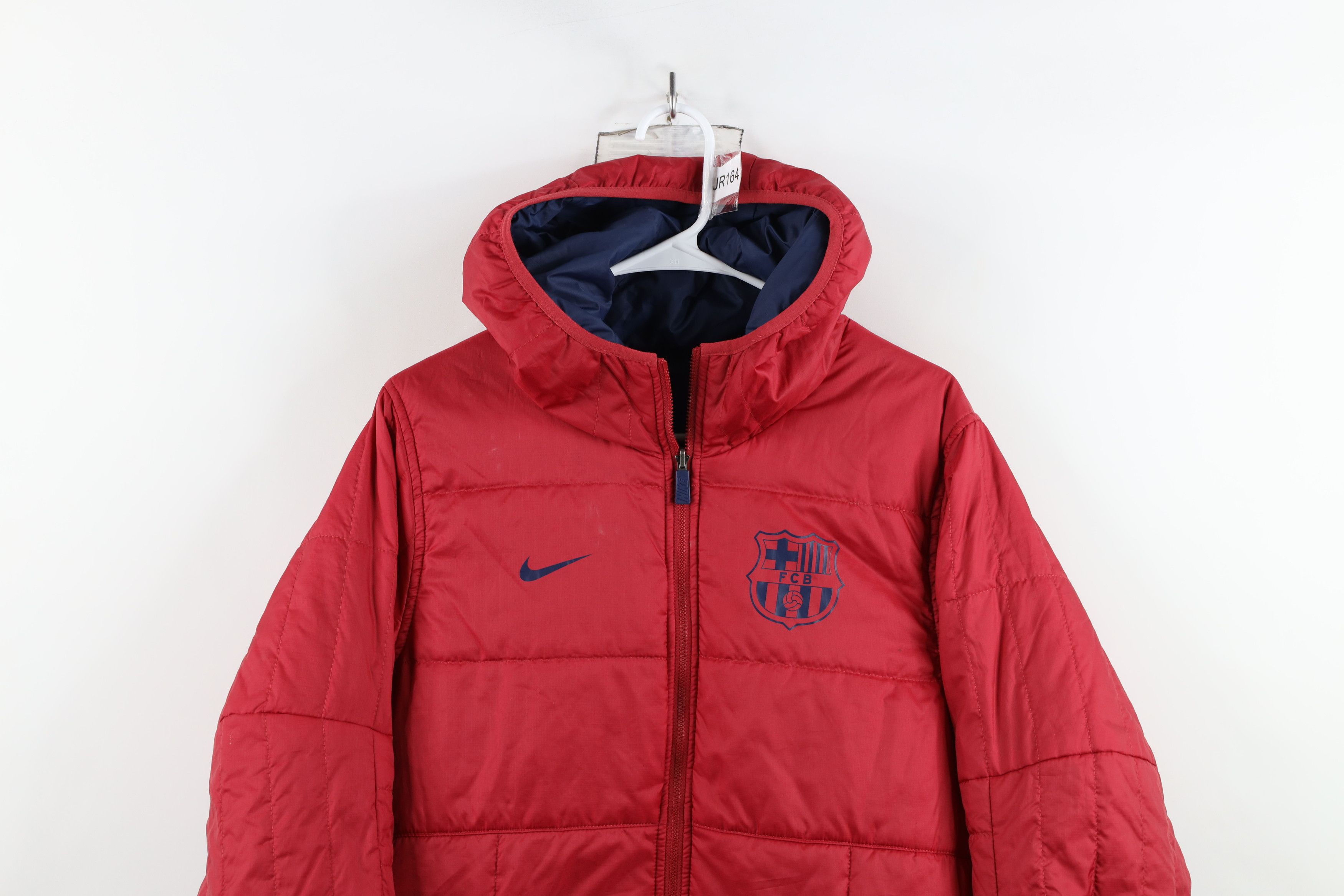 Nike × Vintage Vintage Nike Swoosh Reversible FC Barcelona Soccer Jacket Size US S / EU 44-46 / 1 - 2 Thumbnail