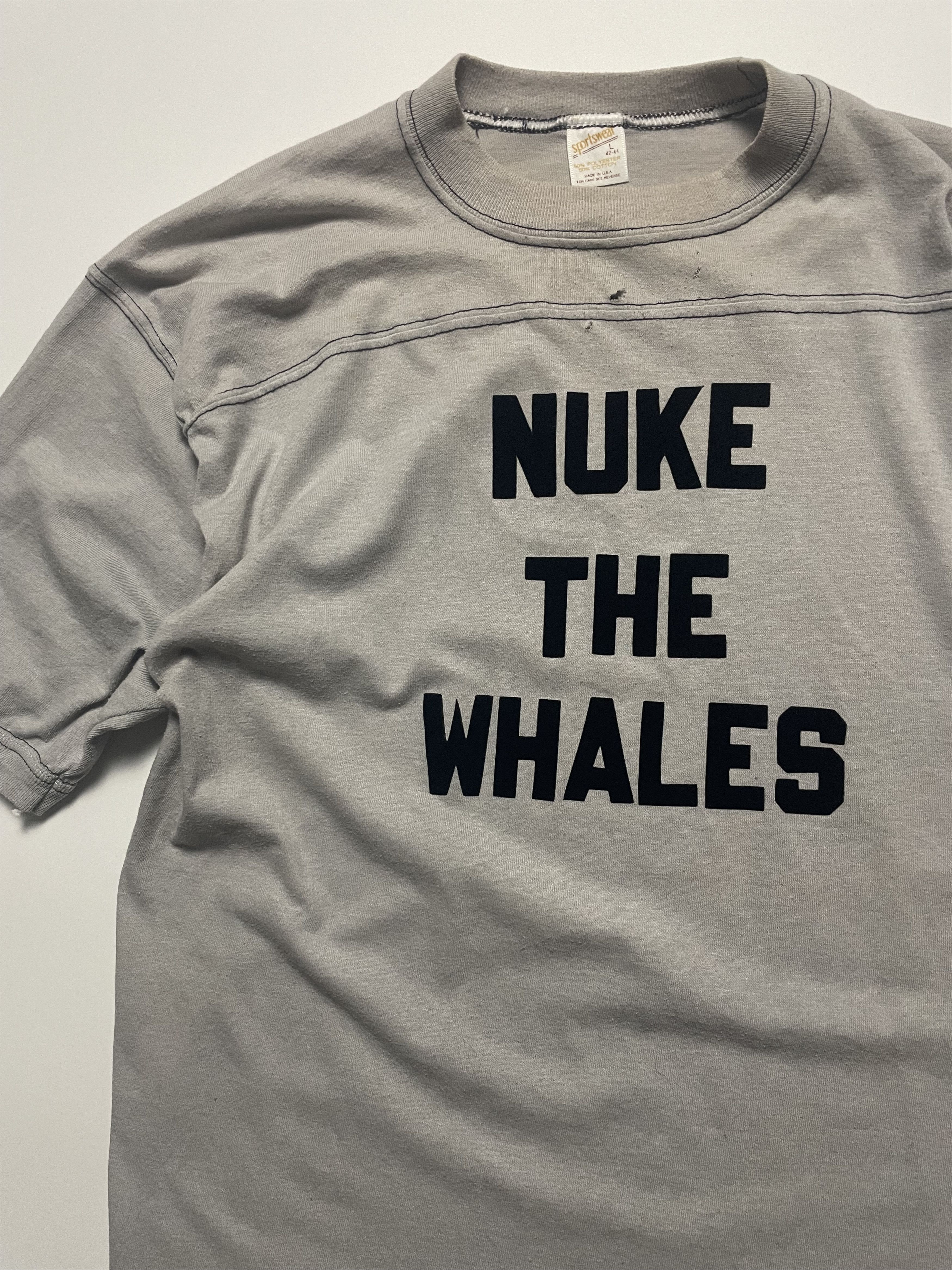 Vintage Vintage Nuke The Whales 80s 90s Statement Shirt Size US M / EU 48-50 / 2 - 3 Thumbnail
