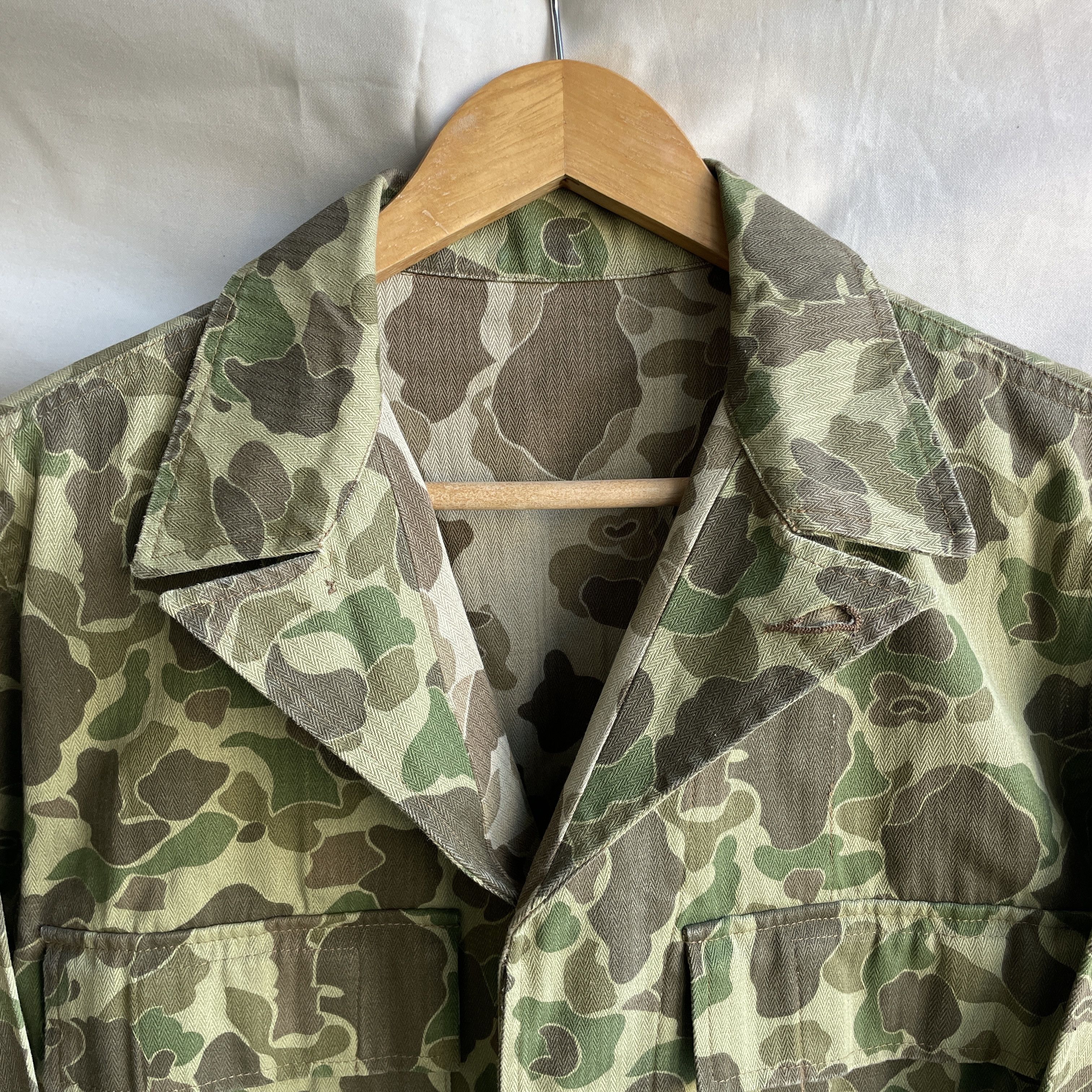 Vintage WWII US Army M-43 Duck Hunter Camo HBT Reproduction Jacket Size US M / EU 48-50 / 2 - 5 Thumbnail