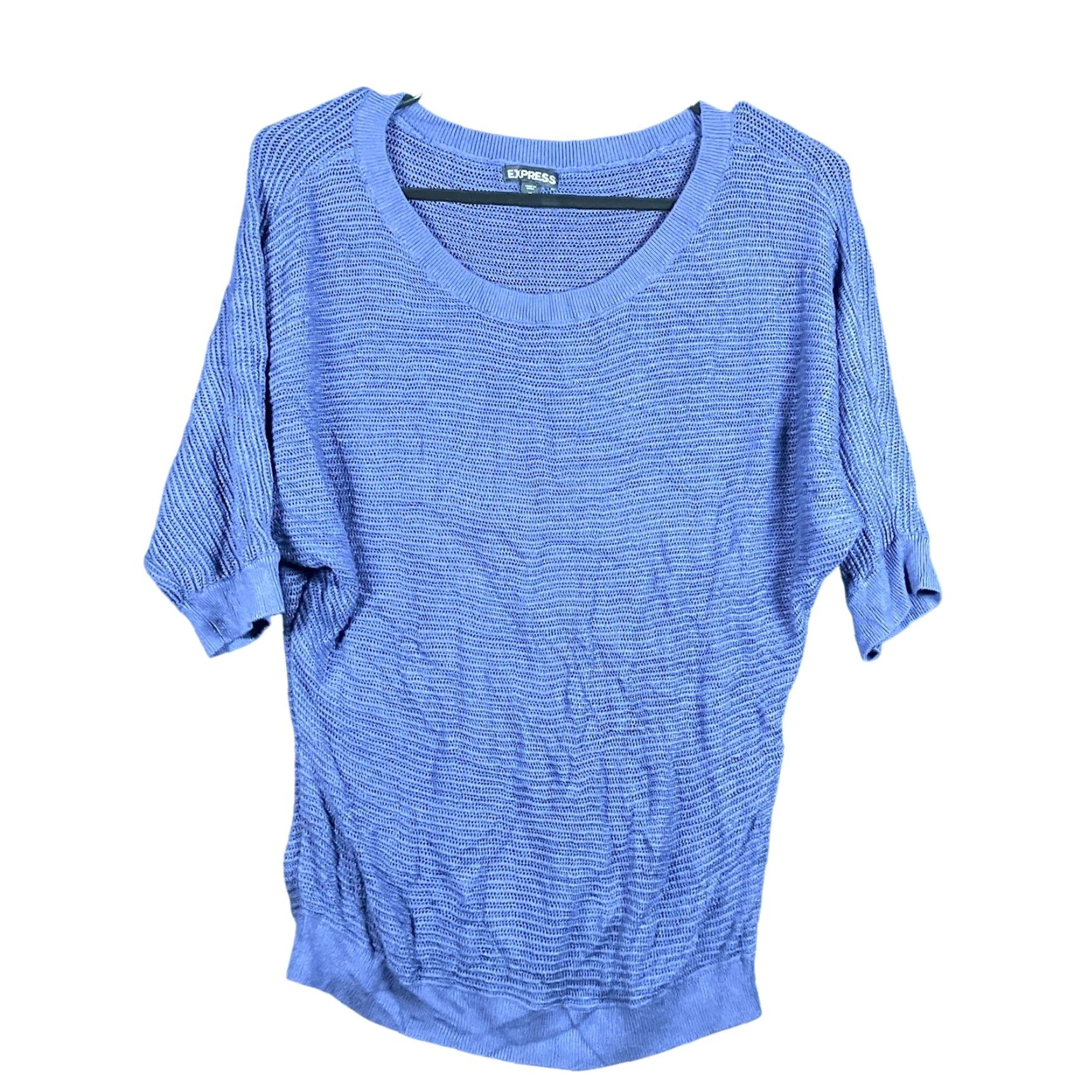 Express Express Sweater Purple Crew Neck Open Knit Dolman 3/4 Sleeve Sheer M Womens Size M / US 6-8 / IT 42-44 - 2 Thumbnail