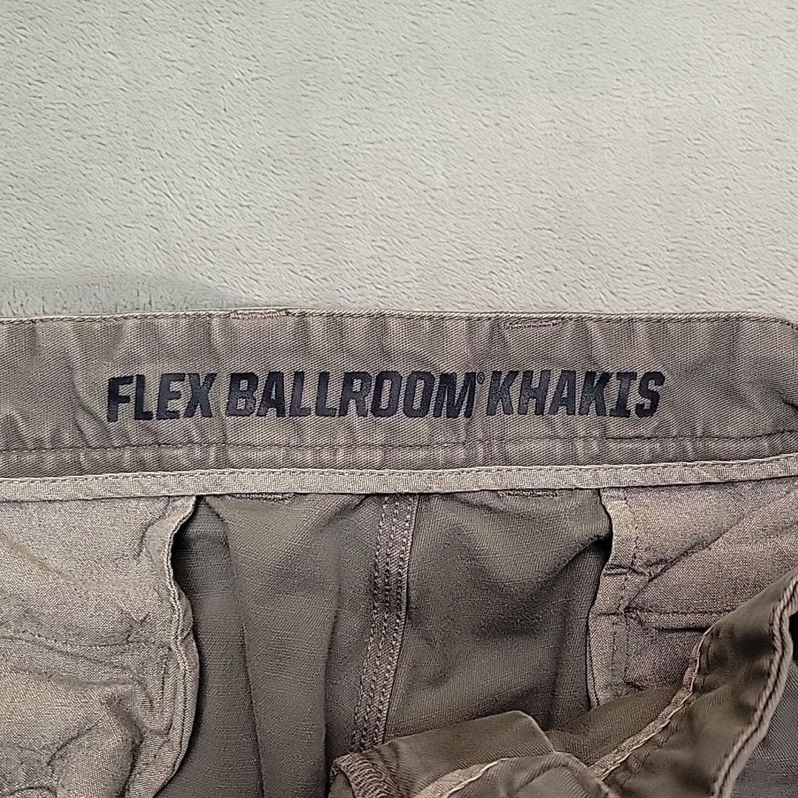 Vintage Duluth Flex Ballroom Khakis Pants Mens 42x30 Gray Canvas Comfort Stretch Blend Spandex Cotton Pocket Size US 42 / EU 58 - 4 Thumbnail