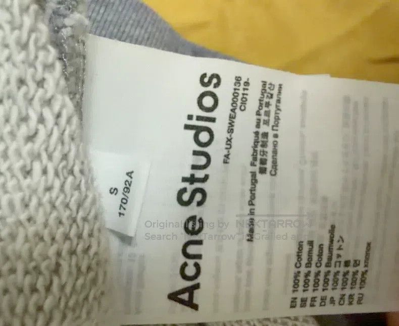 Acne Studios Acne Studios Gray Hooded Sweatshirt, Classic Smile Logo, 1 Size US S / EU 44-46 / 1 - 5 Thumbnail