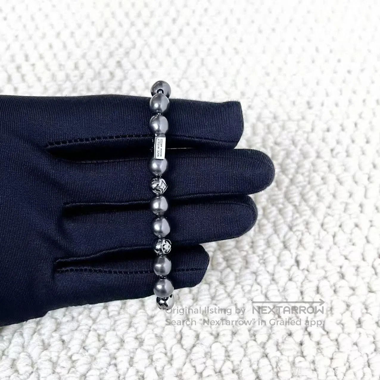 Louis Vuitton louis vuitton gray silver beaded bracelet. Size ONE SIZE - 3 Thumbnail