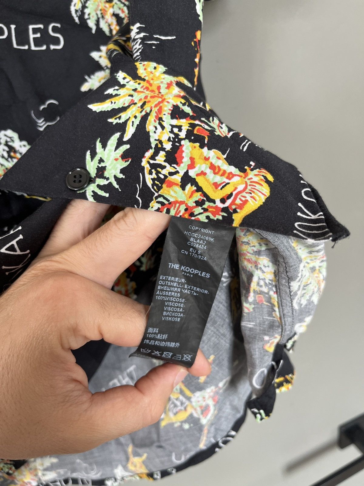 The Kooples The Kooples Black Aloha Hawaii Shirt Size US S / EU 44-46 / 1 - 7 Thumbnail
