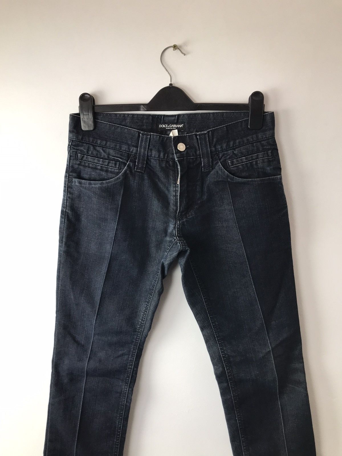 Dolce & Gabbana Dolce & Gabbana D&G Blue Striped Skinny,Wide Bottom Jeans Size 36" / US 14 / IT 50 - 8 Thumbnail