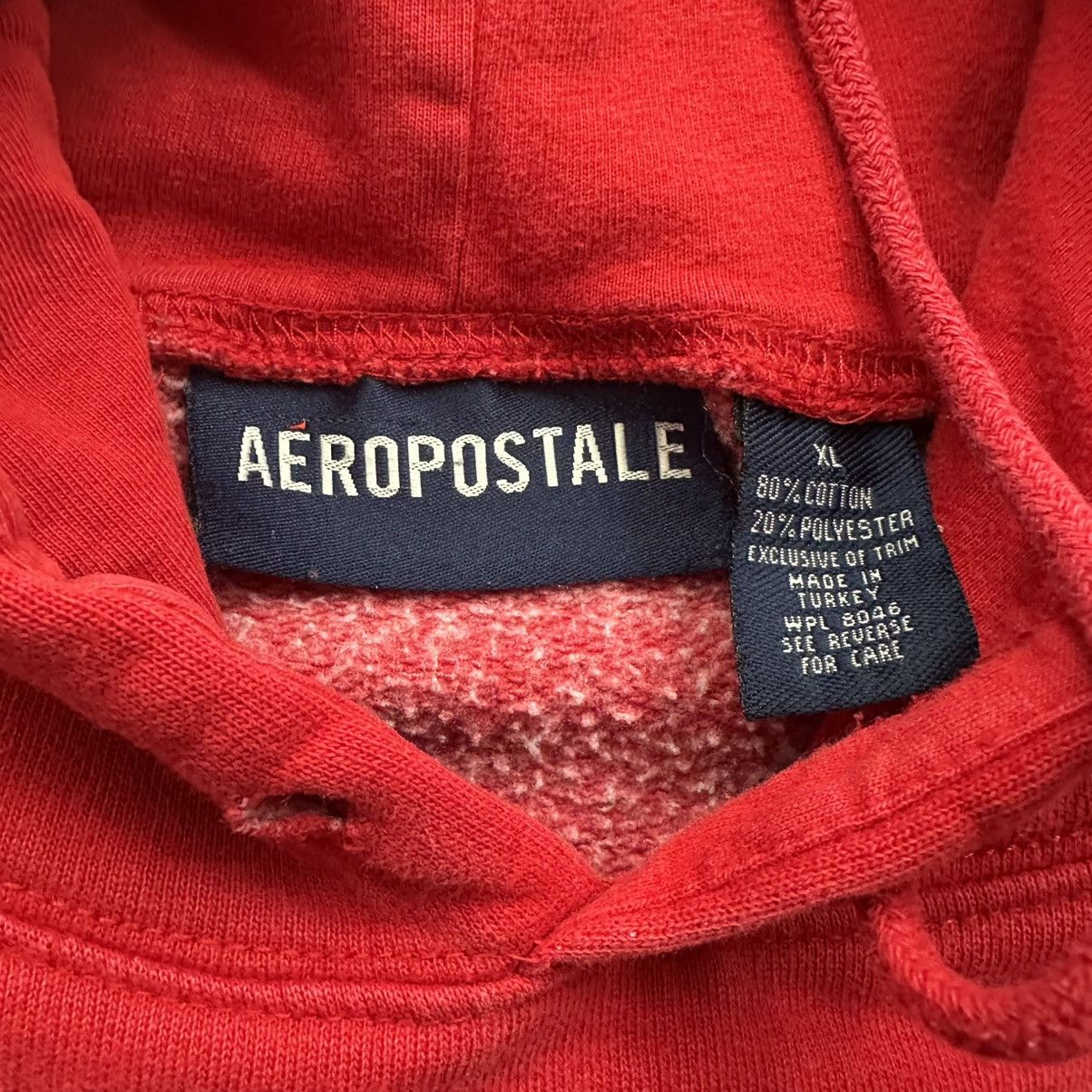 Aeropostale Vintage 90s Aeropostale Athletics Red Spell Out Boxy Hoodie Size US XL / EU 56 / 4 - 7 Thumbnail