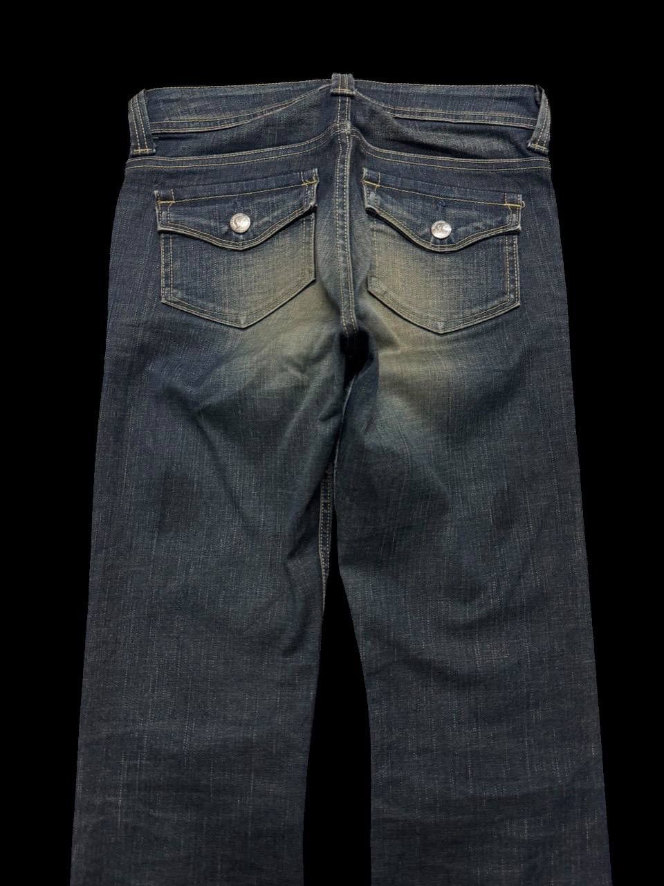 Japanese Brand × Vintage FLARE 90s Something Edwin Insane Rusty Mudwash Dark Jeans Size US 27 - 15 Thumbnail