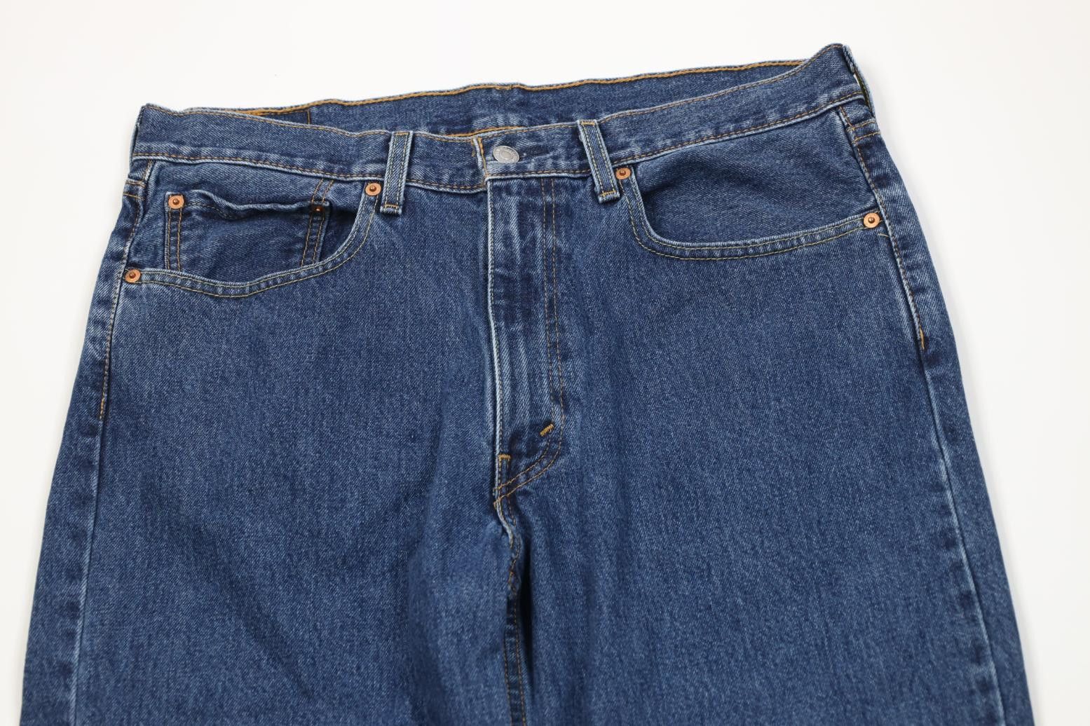 Levi's Vintage Y2K Levis 550 Relaxed Fit Denim Jeans Blue Cotton Size US 36 / EU 52 - 2 Thumbnail