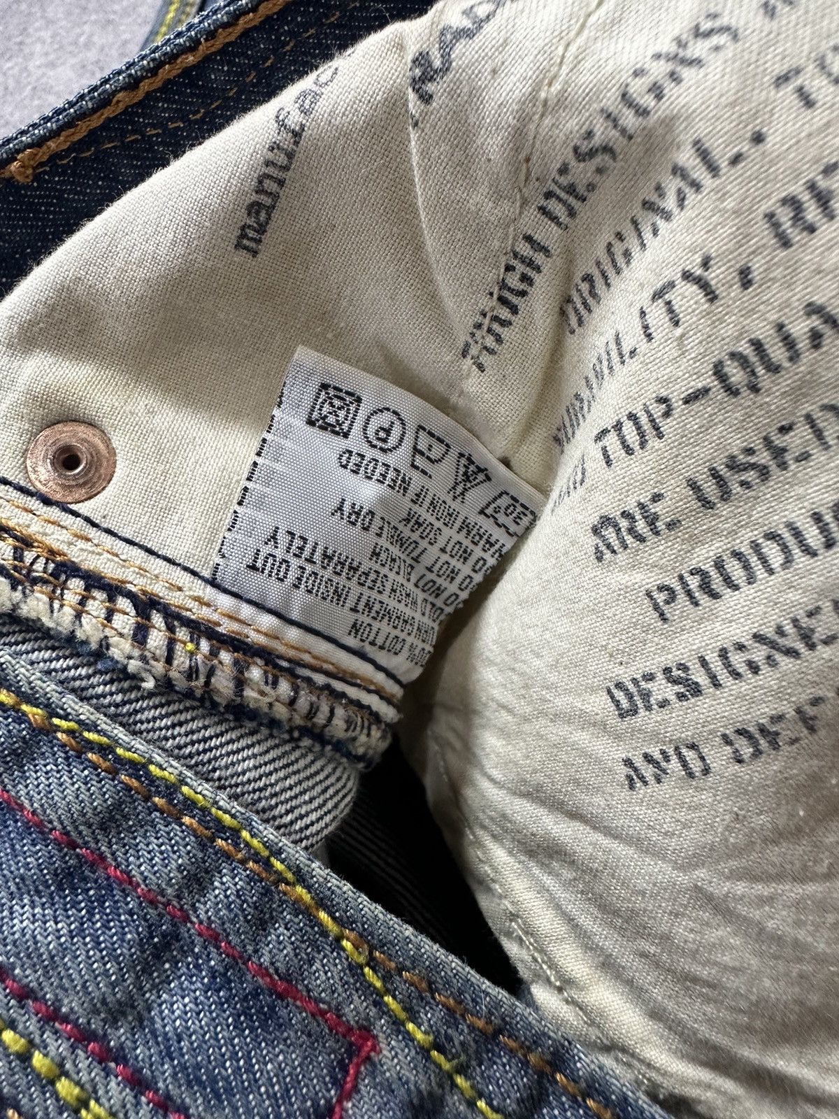 Japanese Brand Vintage Tough Jeans Washed Pacthwork Denim Size US 29 - 8 Thumbnail