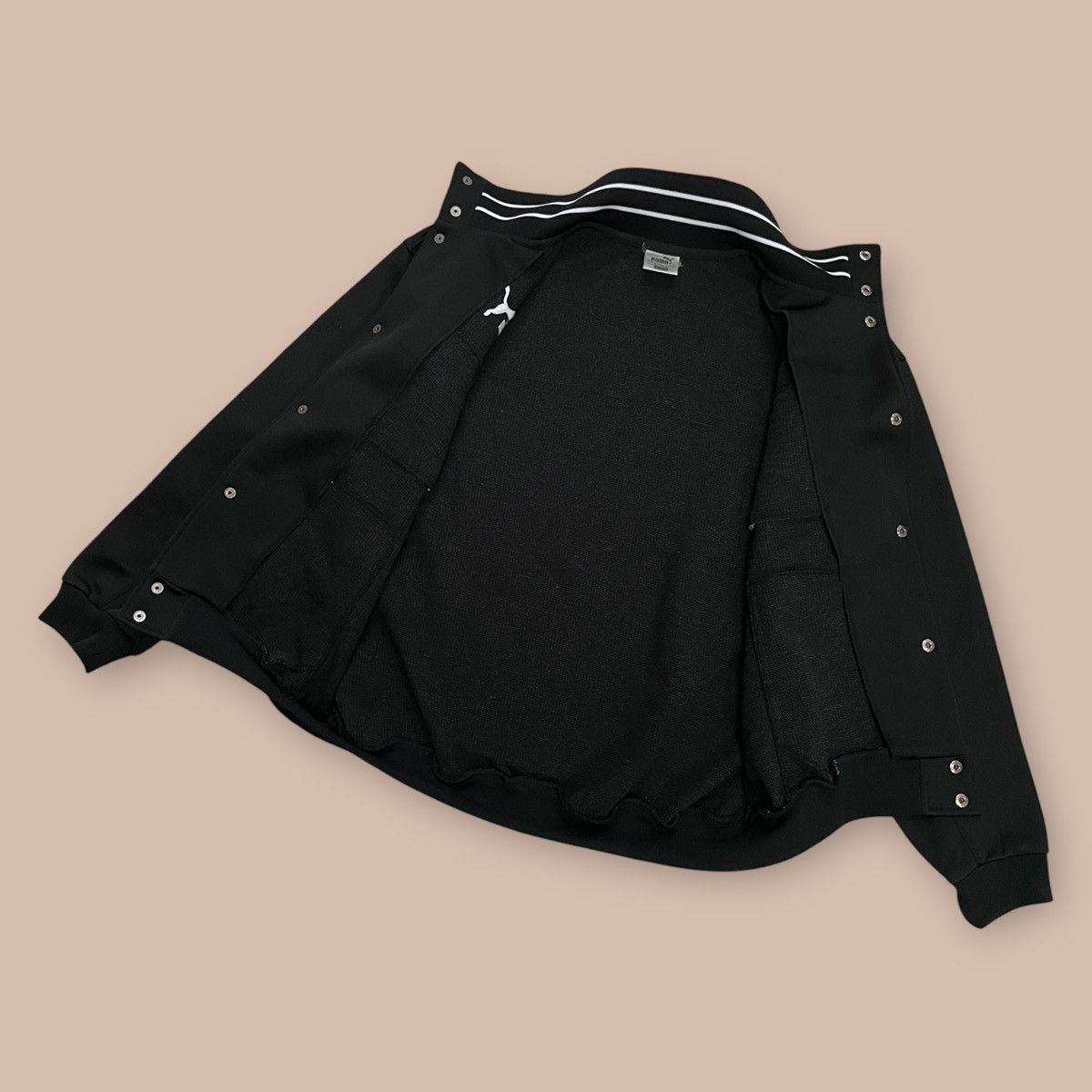 Puma OG 90s-2000s Y2K Puma Black Button Down Jacket Size US M / EU 48-50 / 2 - 5 Thumbnail
