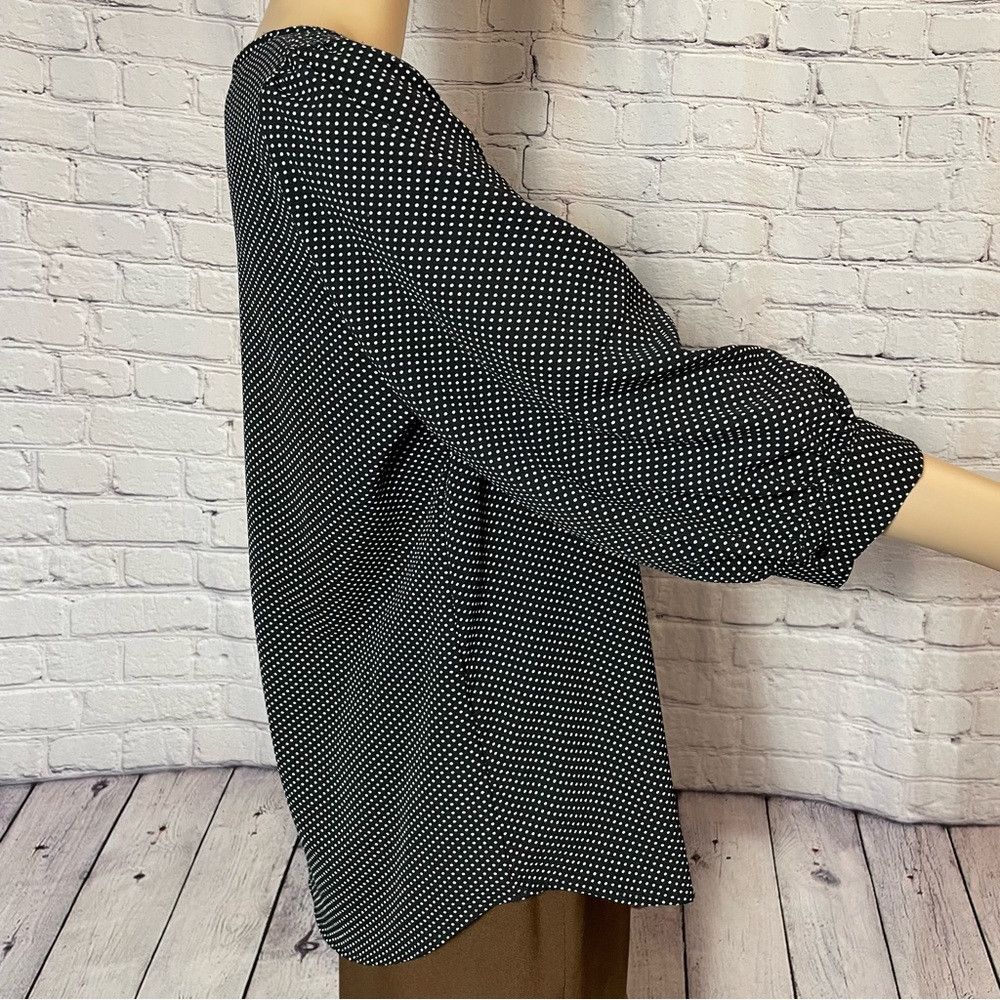 Adrianna Papell NWT New $69 Adrianna Papell 3/4 Sleeve Polka Dot Blouse Siz Size S / US 4 / IT 40 - 3 Thumbnail