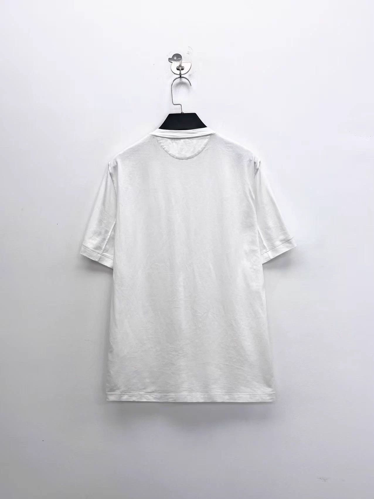 Brunello Cucinelli BC 25SS White Logo Short Sleeve Tee XS Size US XS / EU 42 / 0 - 2 Thumbnail