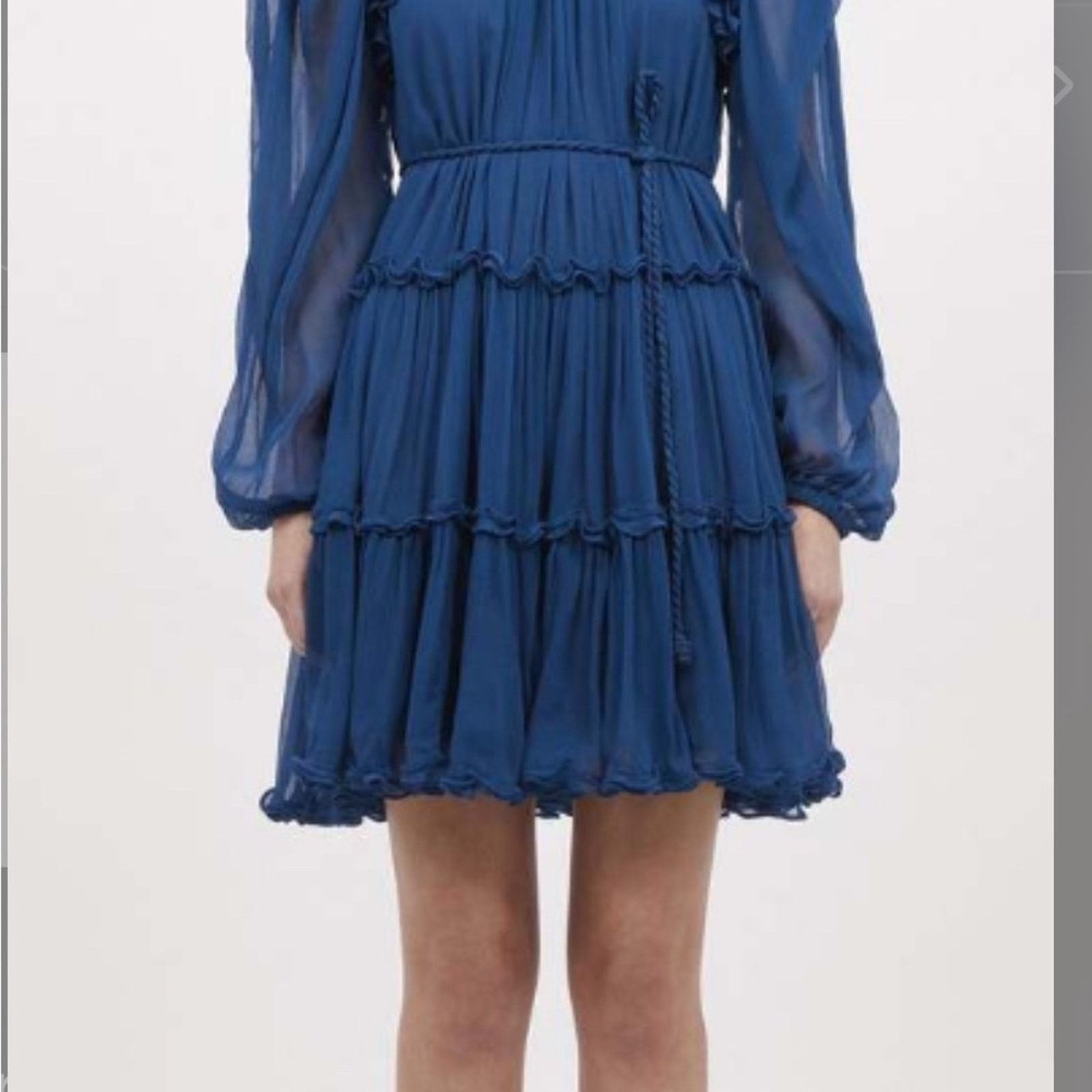 Ulla Johnson NWT! Ulla Johnson $690 Blue Chiffon Dress Size 4 Size S / US 4 / IT 40 - 1 Thumbnail