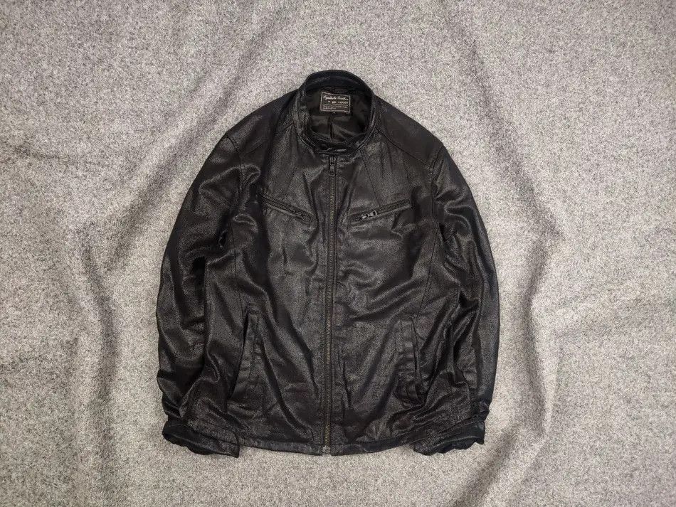 Uniqlo Uniqlo Synthetic Leather Biker Zip Black Mens Jacket Size US L / EU 52-54 / 3 - 1 Thumbnail