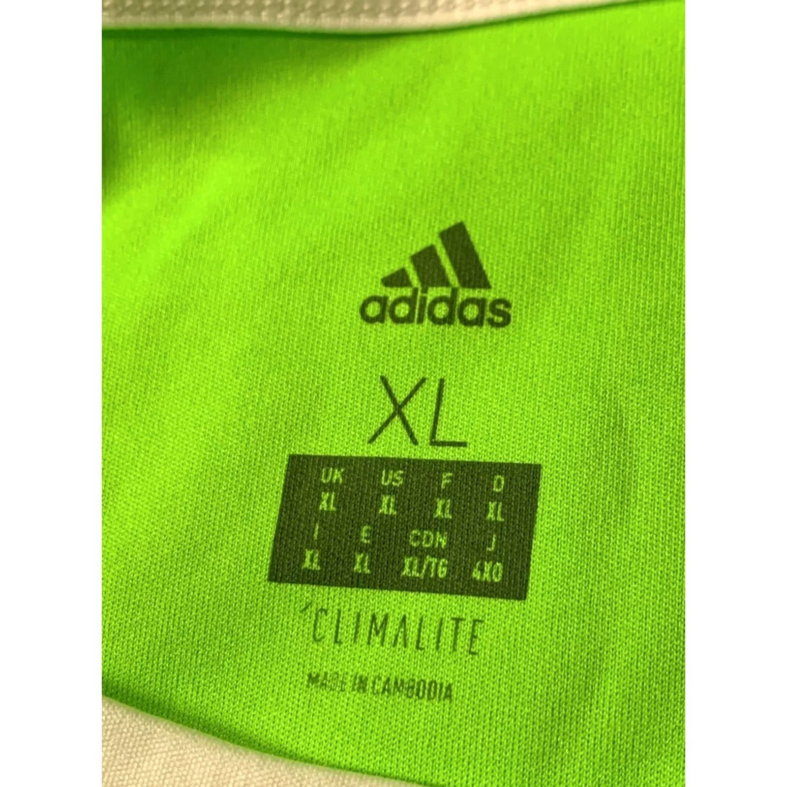 Adidas ADIDAS PERFORMANCE CLIMALITE FOOTBALL SHIRT JERSEY XL Men Green and White 2018 Sport Shirt Size US XL / EU 56 / 4 - 6 Thumbnail