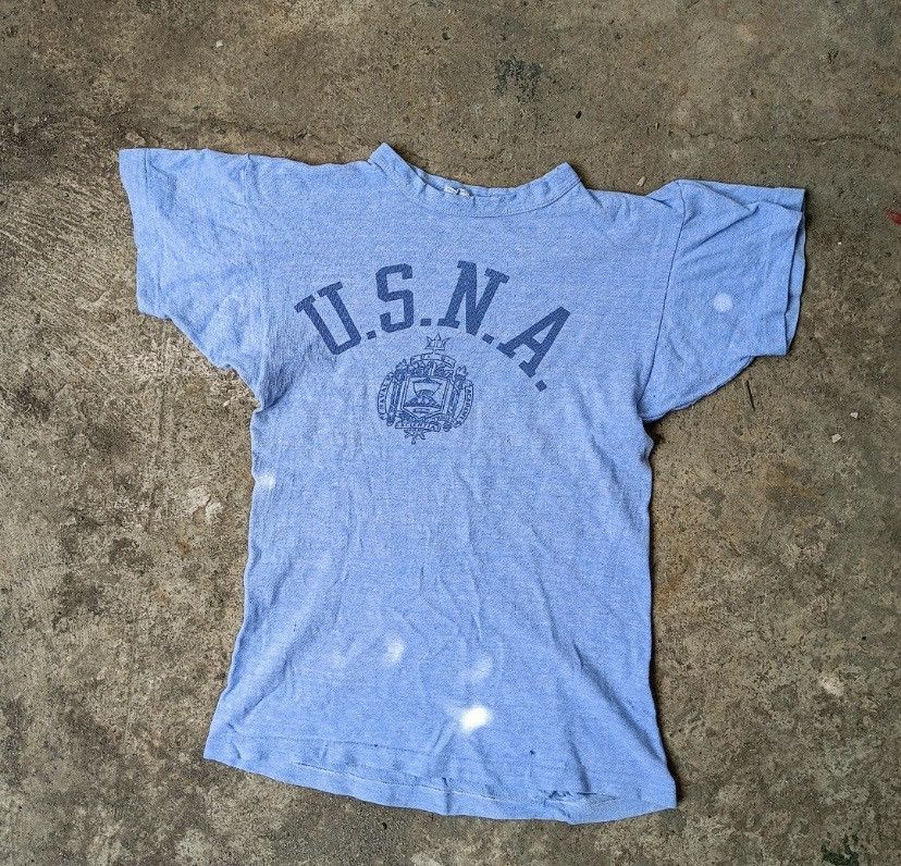 image of Champion x Vintage 1980S Chanpion Us Naval Academy in Light Blue, Men's (Size Small)