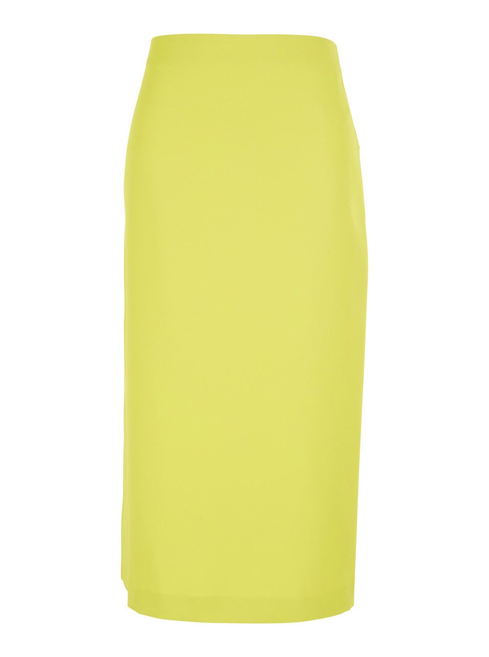 TWINSET Yellow Skirt with Zip Closure at the Back and Logo Plate on the Back in Women's Fabric Size 30" / US 8 / IT 44 - 1 Thumbnail