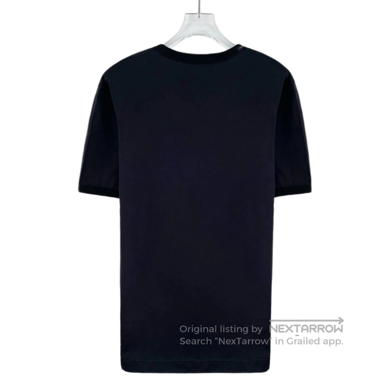 Dolce & Gabbana Dolce Gabbana Black Crown Embroidered Cotton Round Neck Si Size US XS / EU 42 / 0 - 2 Thumbnail