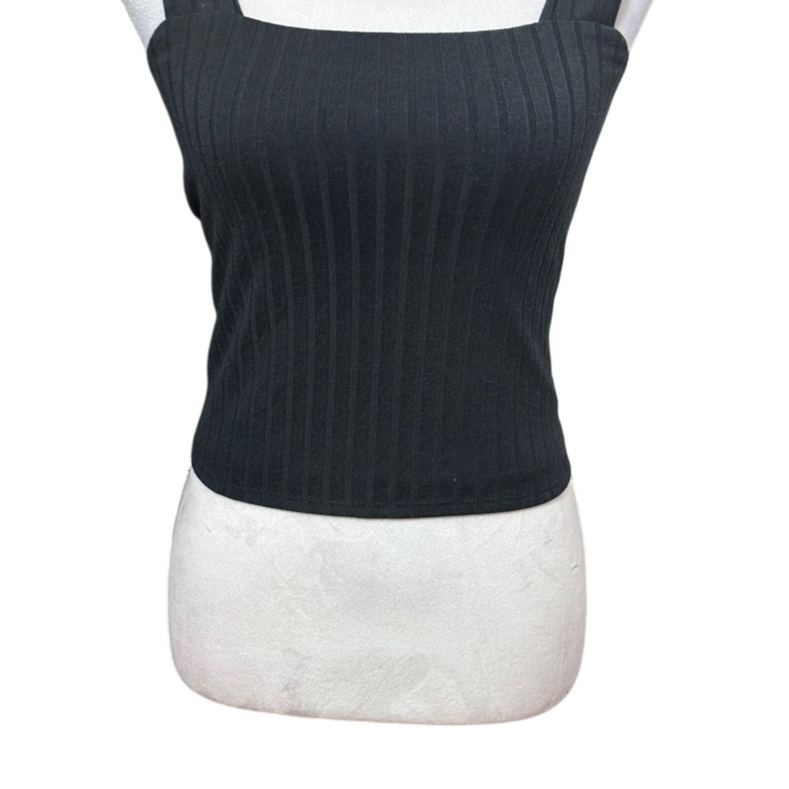 Other BP Crop Tank Top Sleeveless Ribbed Black Women's XS NWOT Size XS / US 0-2 / IT 36-38 - 3 Thumbnail
