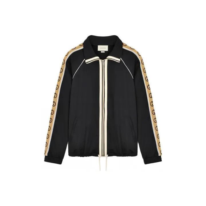Gucci Gucci Black Logo Stripe Long Sleeve Jacket -2506