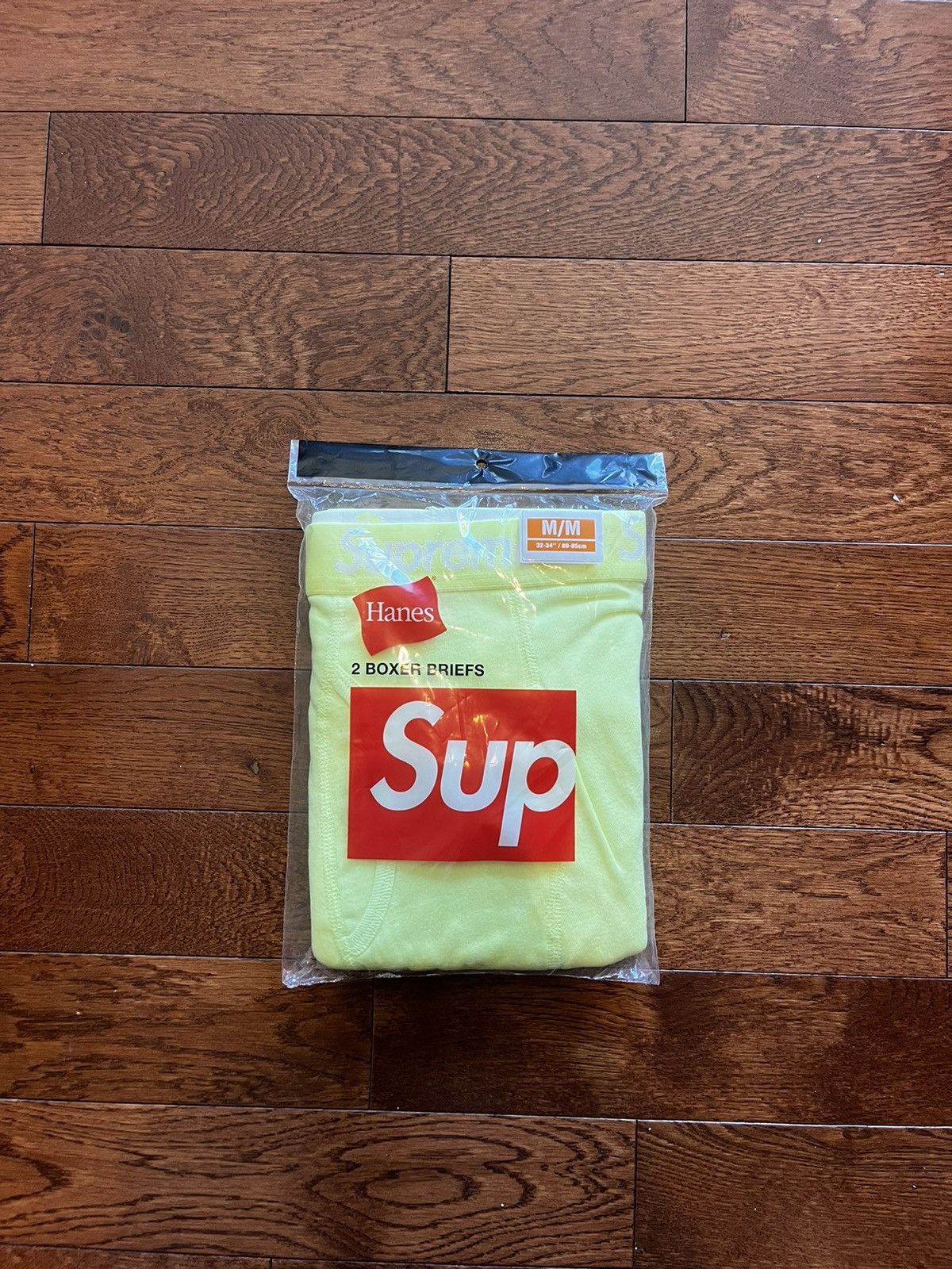 Hanes × Supreme Supreme Hanes Boxer Brief Yellow Size 32 - 2 Thumbnail
