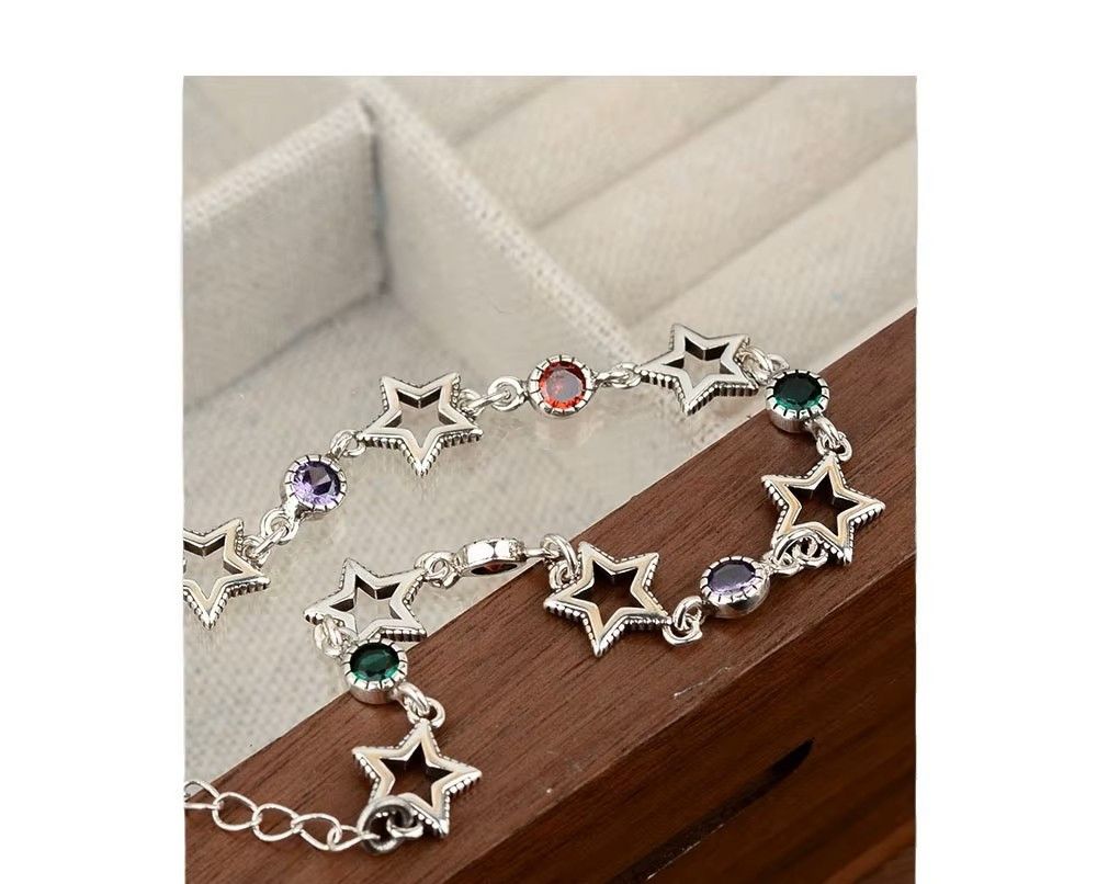 Jewelry Elegant Colorful Crystal Star Bracelets Size ONE SIZE - 3 Thumbnail