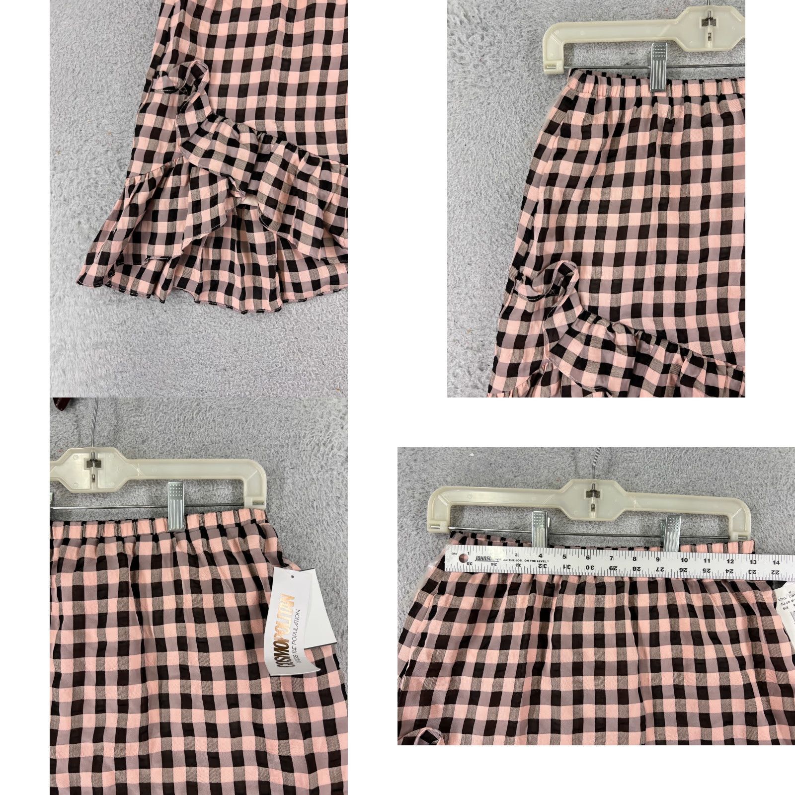Dress the Population Dress The Population Skirt Womens Medium Pink Black Plaid Cosmo Poly Dress The Population Skirt Womens M Pink Plaid Size 32" / US 10 / IT 46 - 8 Thumbnail