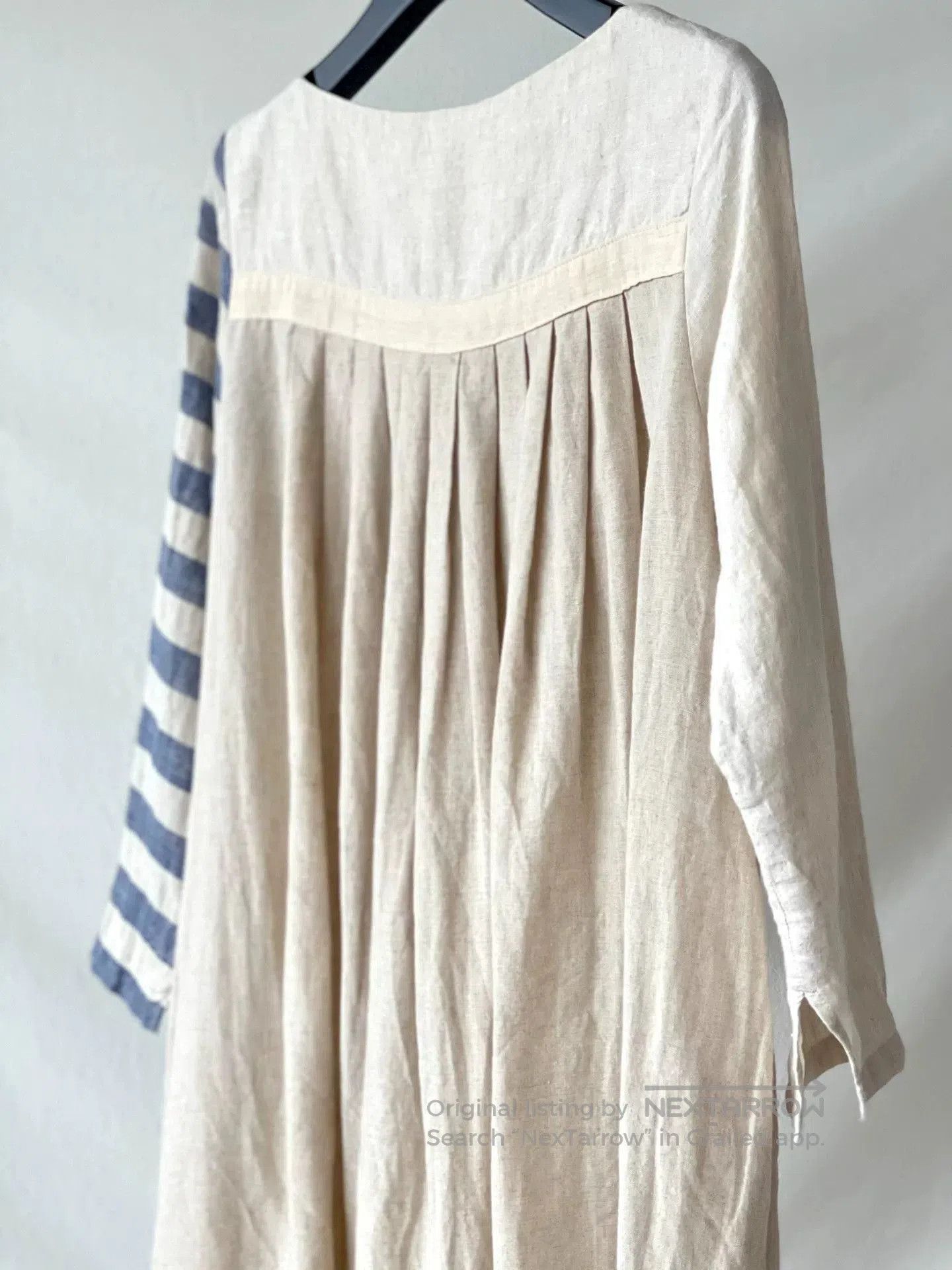 Kapital Striped Sleeve Linen Dress by KAPITAL. Size XS / US 0-2 / IT 36-38 - 8 Thumbnail