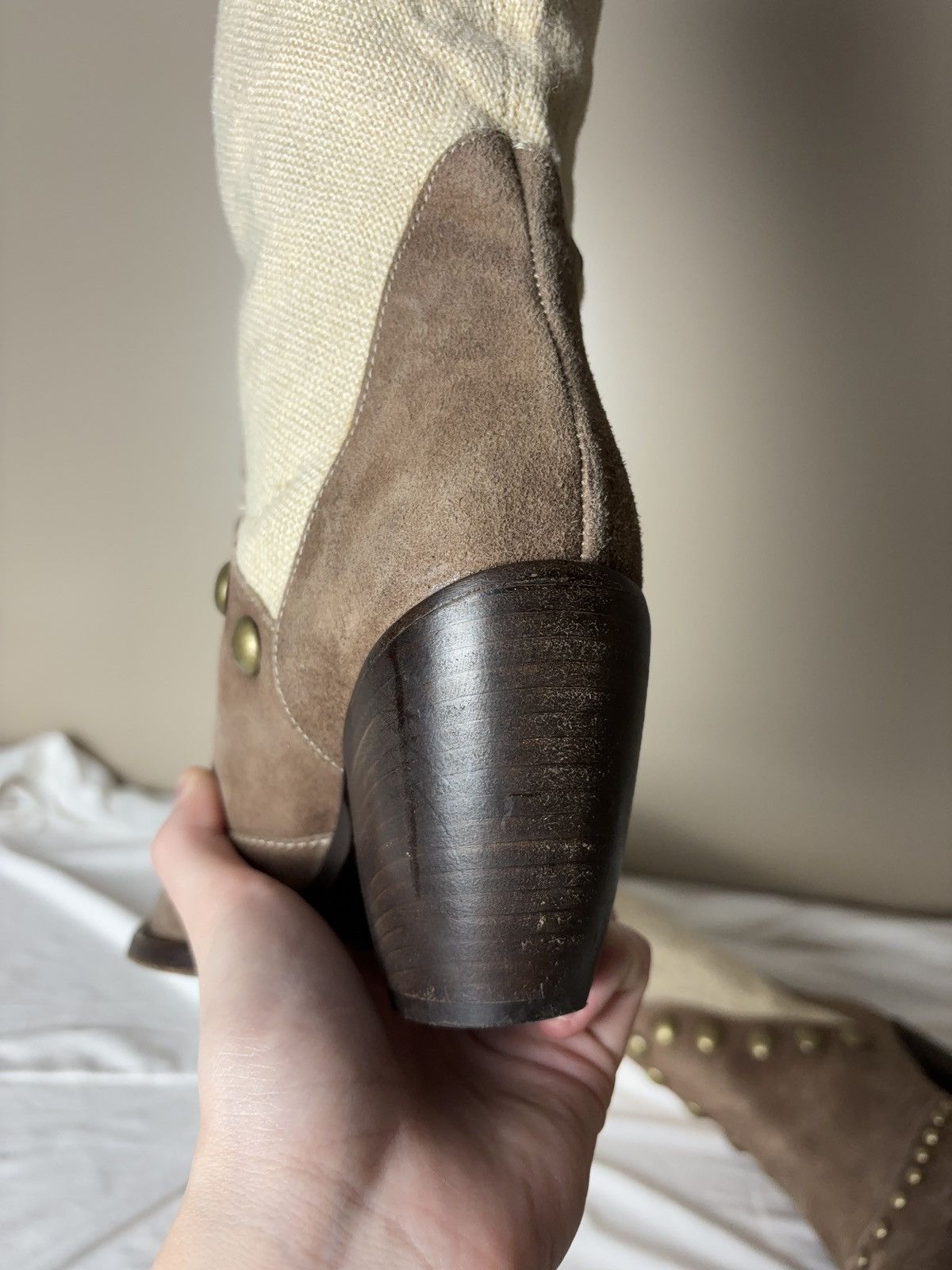 Vintage Italian leather 90s Cossacks high boots cowboy vintage shoes Size US 6 / IT 36 - 12 Thumbnail