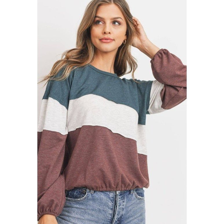 Other Lazy Sundays Color Block Soft Knit Pullover Sweatshirt Made Size M / US 6-8 / IT 42-44 - 1 Thumbnail