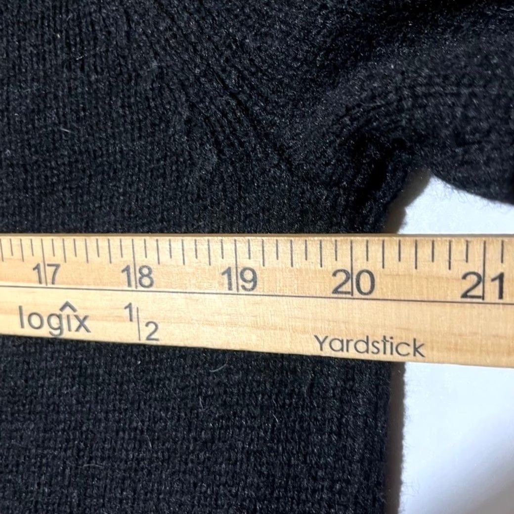 J.Crew VINTAGE J. Crew Wool Blend Black 2 Silver Button Pullover Sweater Women's Size L Size L / US 10 / IT 46 - 6 Thumbnail