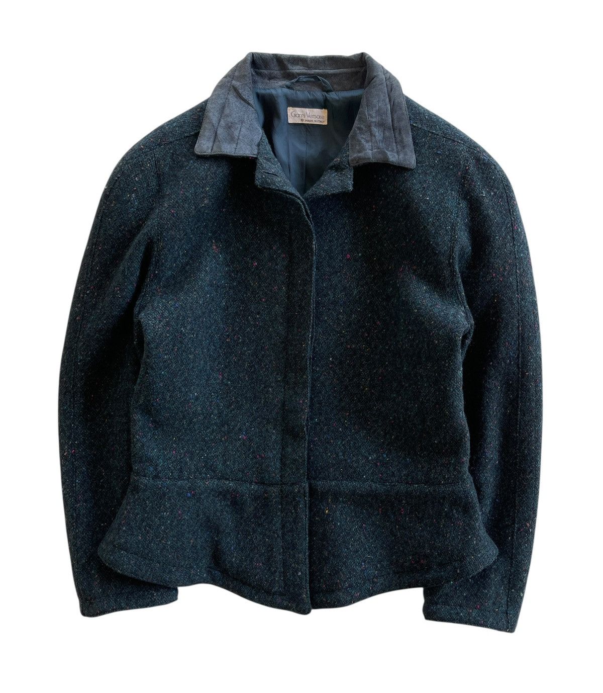 Versace Vintage 70s Gianni Versace Cropped Lana Wool Jacket Size S / US 4 / IT 40 - 1 Thumbnail