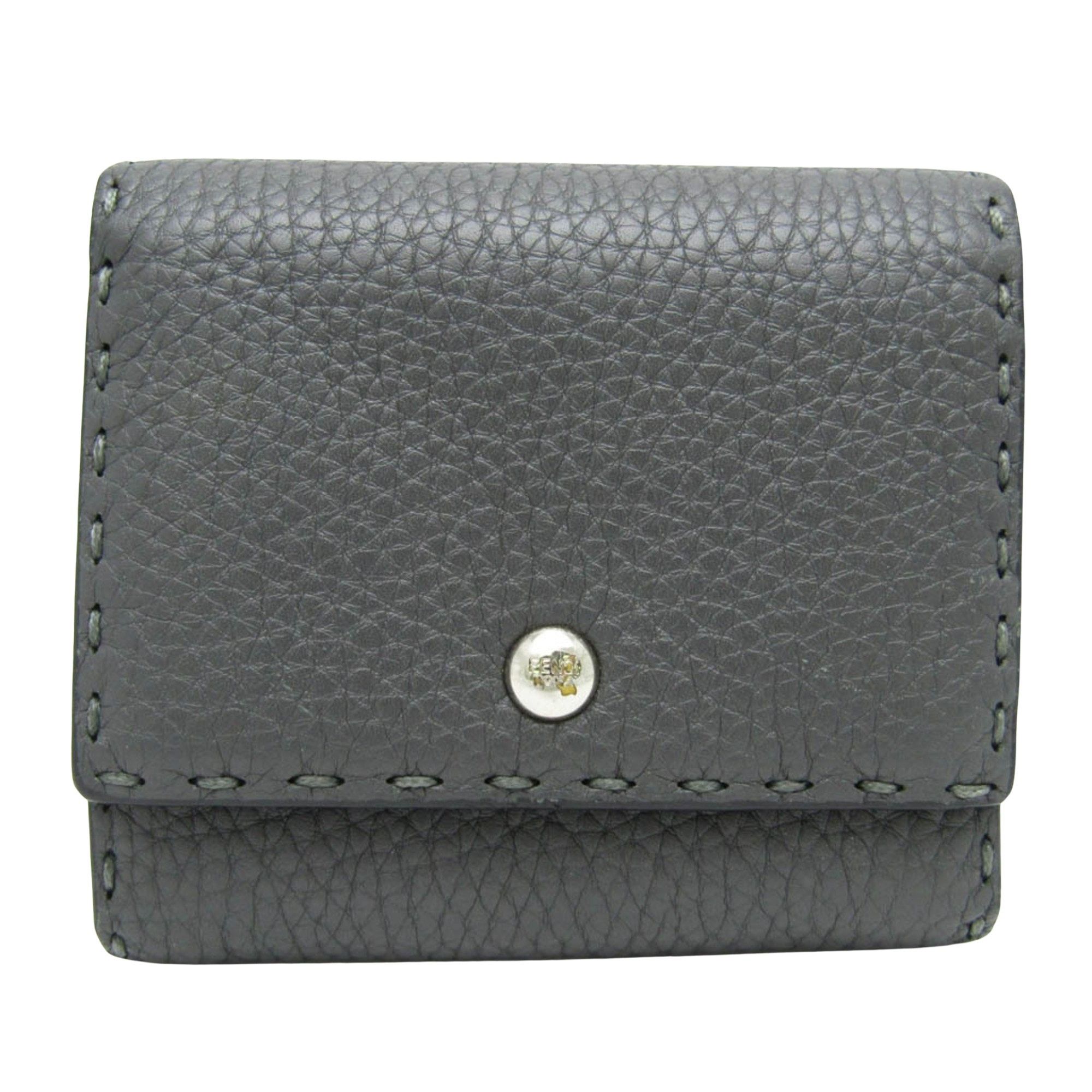 Fendi Selleria Grey Leather Wallet (Pre-Owned) Size ONE SIZE - 1 Thumbnail