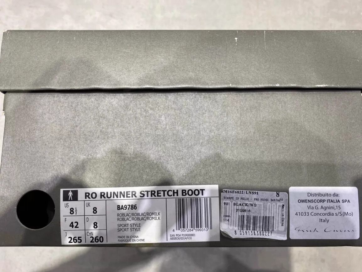 Rick Owens RO x Adidas Sheepskin Horseshoe Boot UK8 Like New Size US 8.5 / EU 41-42 - 6 Thumbnail