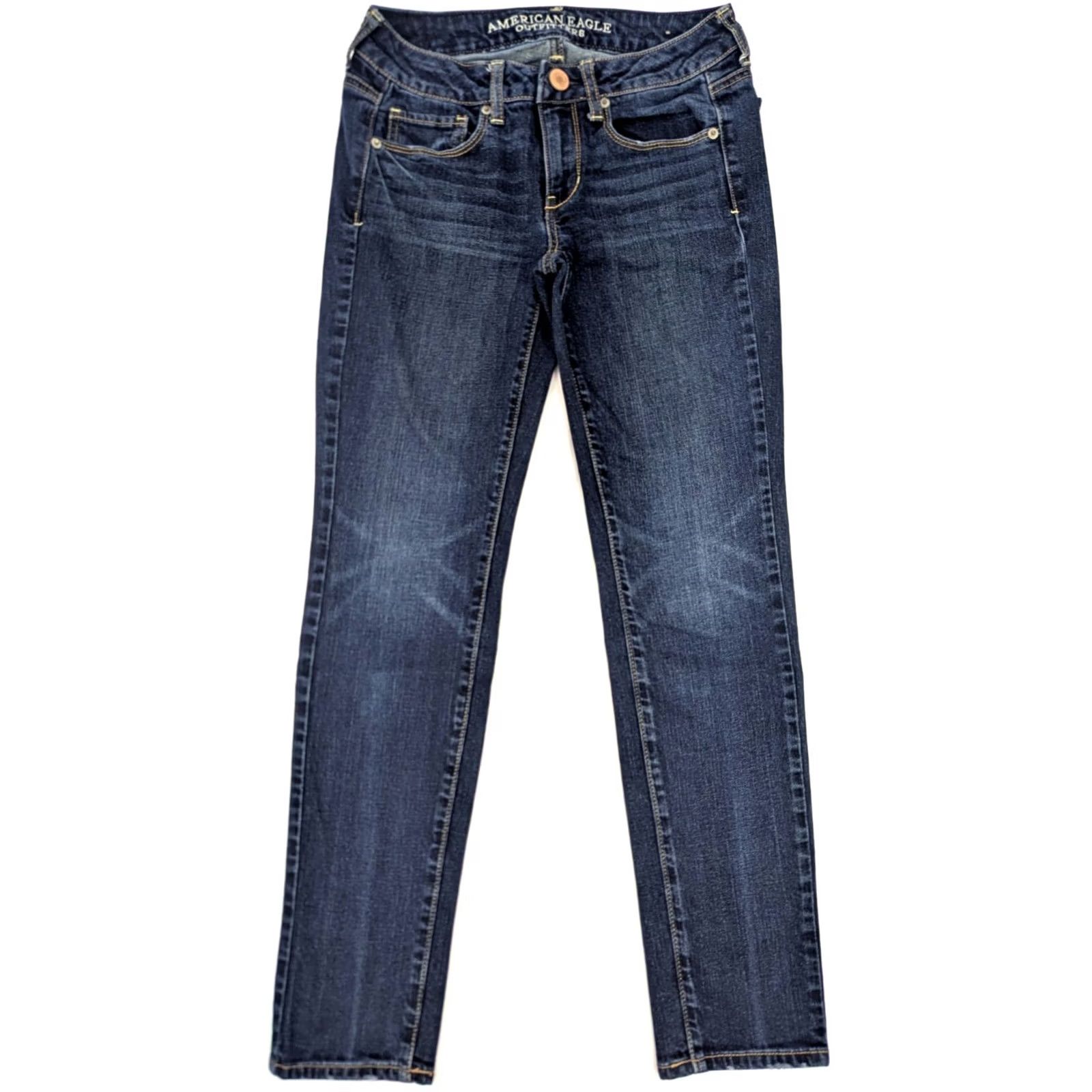 American Eagle Outfitters American Eagle Outfitters Jeans Skinny Womens 2 Short 26x29 Blue Denim EUC Size 26" / US 2 / IT 38 - 2 Thumbnail