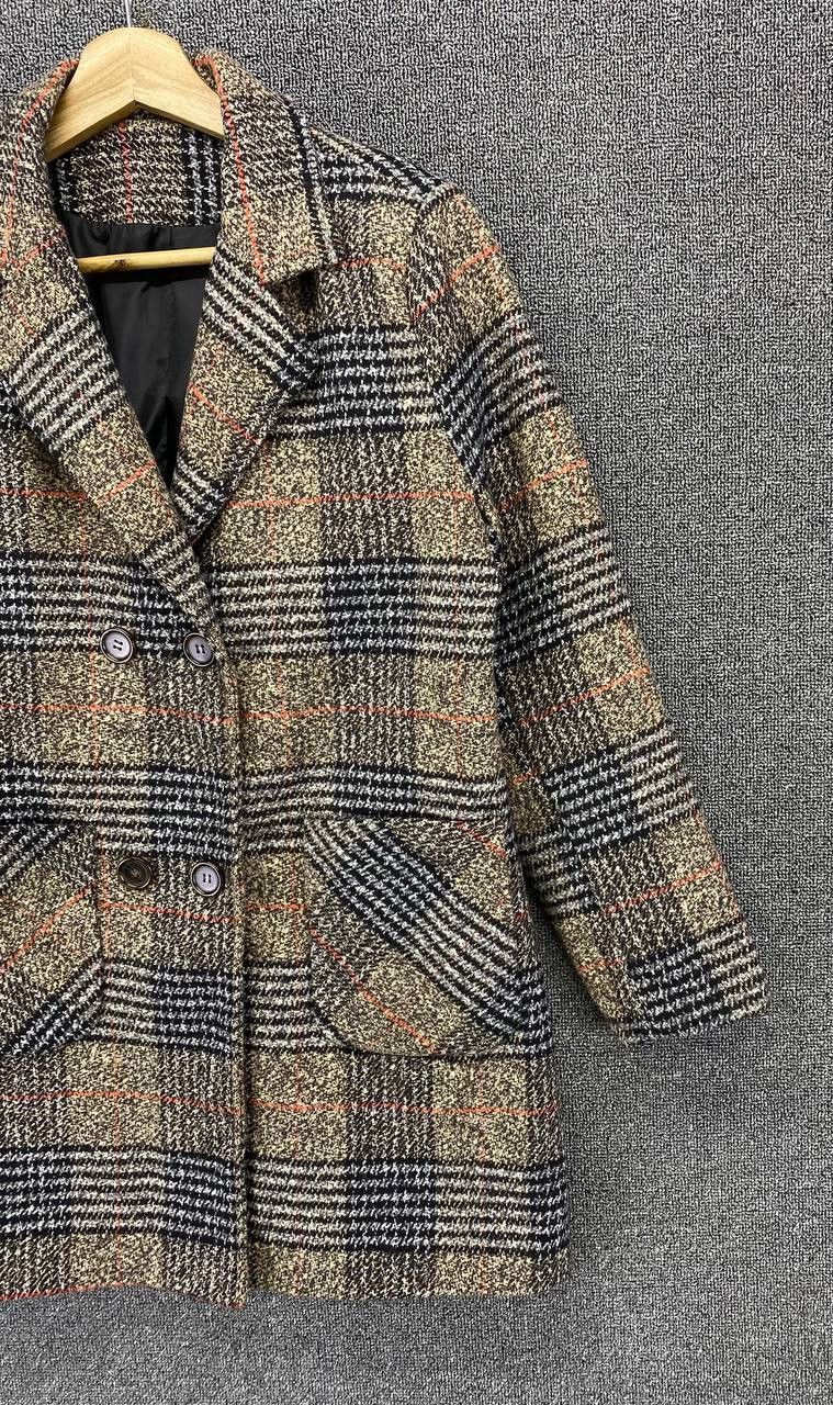 Japanese Brand × Shein Shein Shadow Plaids Rare Long Jacket Size S / US 4 / IT 40 - 5 Thumbnail
