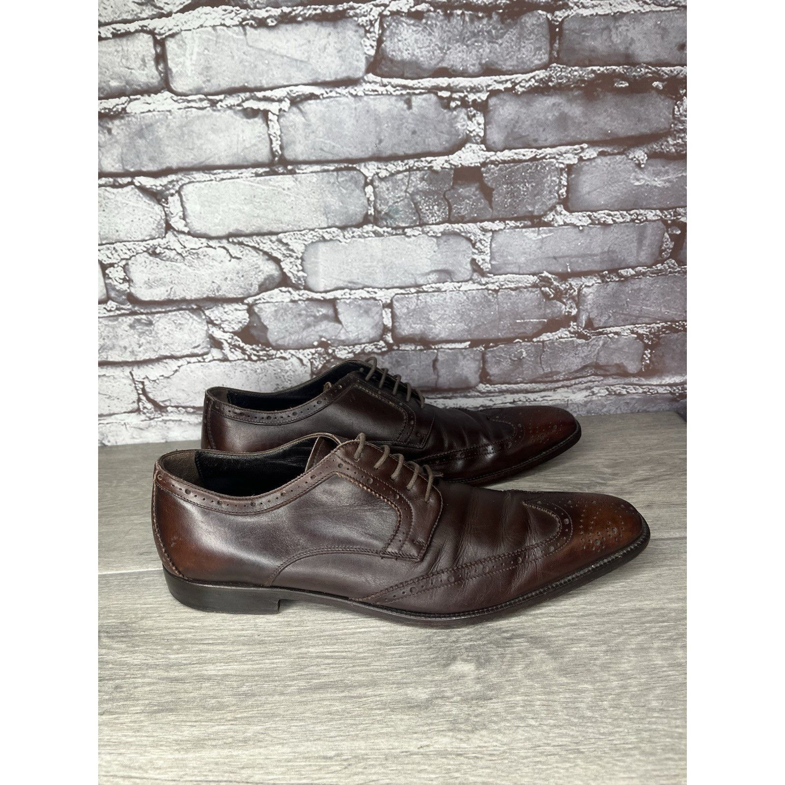 Dolce & Gabbana Dolce & Gabbana Brown Leather Oxfords Lace Up Wingtip Shoes Size US 7.5 / EU 40-41 - 13 Thumbnail