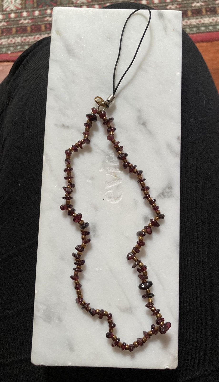 Other Garnet chip beaded phone charm Size ONE SIZE - 1 Preview