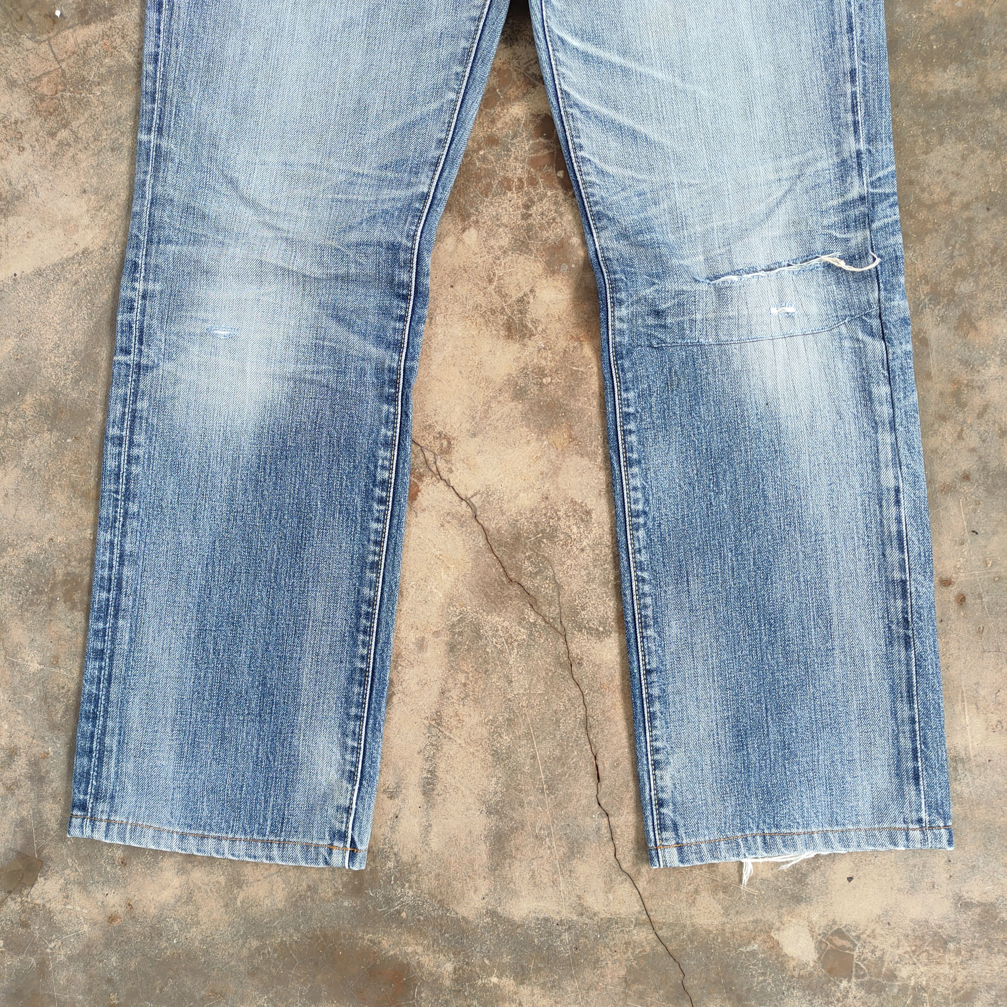 Jean W32 VINTAGE JAPANESE FADED DISTRESSED DENIM JEANS PANTS Size US 32 / EU 48 - 4 Thumbnail