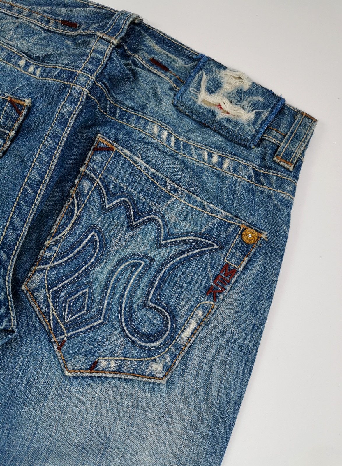 Mek Denim Mek Denim Tribal M Malibu Distressed Jeans Size US 32 / EU 48 - 2 Thumbnail