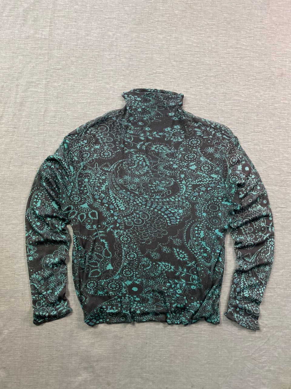 Designer × If Six Was Nine × Jean Paul Gaultier JPG Style - Christian Aujard Silk Mesh Top Long Sleeves Size M / US 6-8 / IT 42-44 - 1 Thumbnail