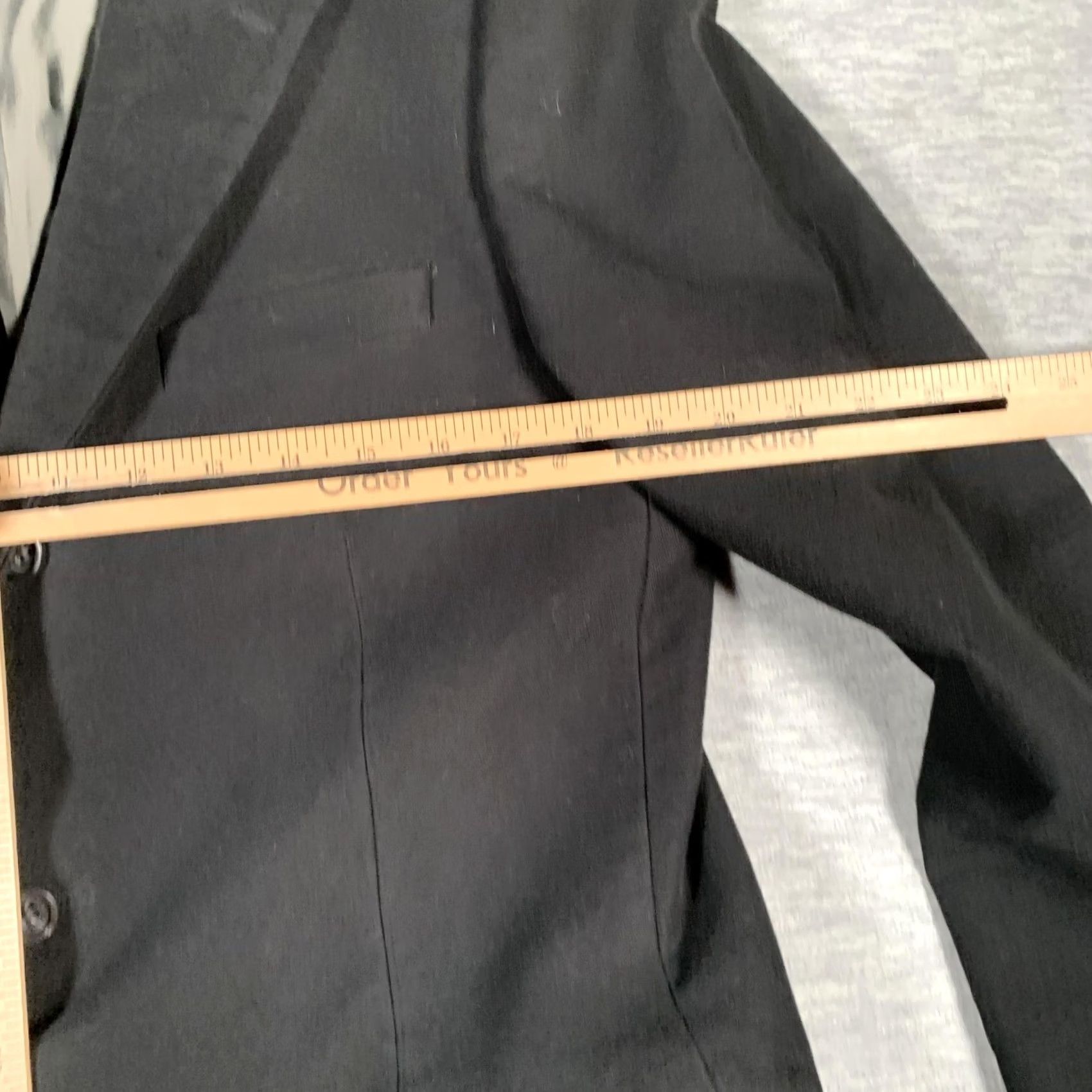 Banana Republic Banana Republic Blazer Mens 42L Black Cotton Stretch Sport Coat Long Jacket Size 42R - 6 Thumbnail