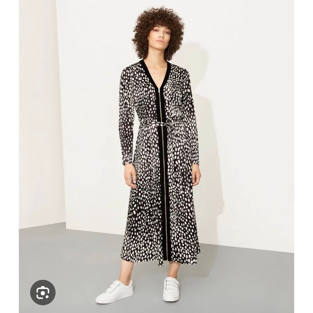 Karen Millen Karen Millen Black White Cheetah Animal Print Midi Dress Size S / US 4 / IT 40 - 3 Thumbnail