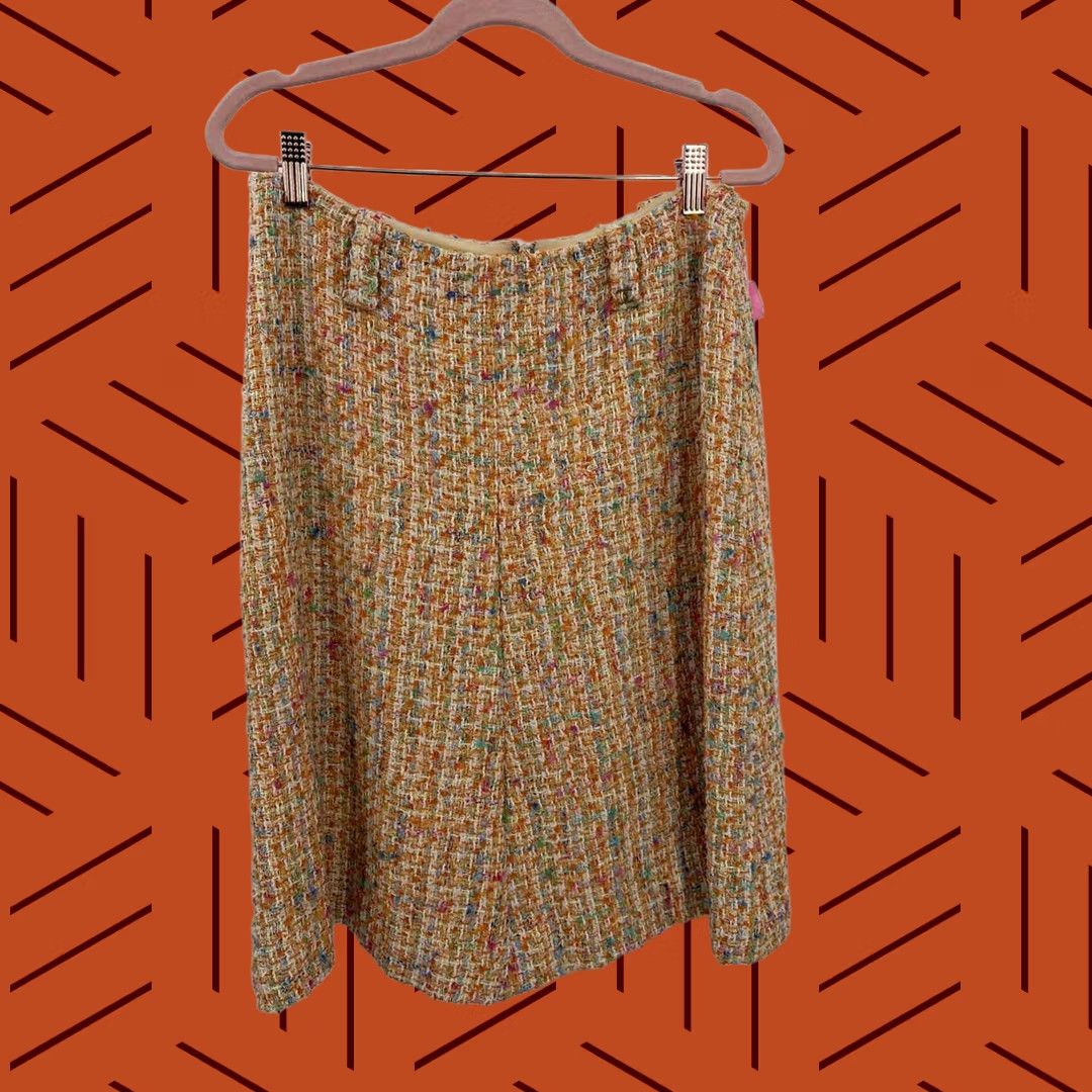 Chanel Chanel Orange Size 40 Tweed A Line Skirt - Pre-Owned Size 27" / US 4 / IT 40 - 1 Thumbnail