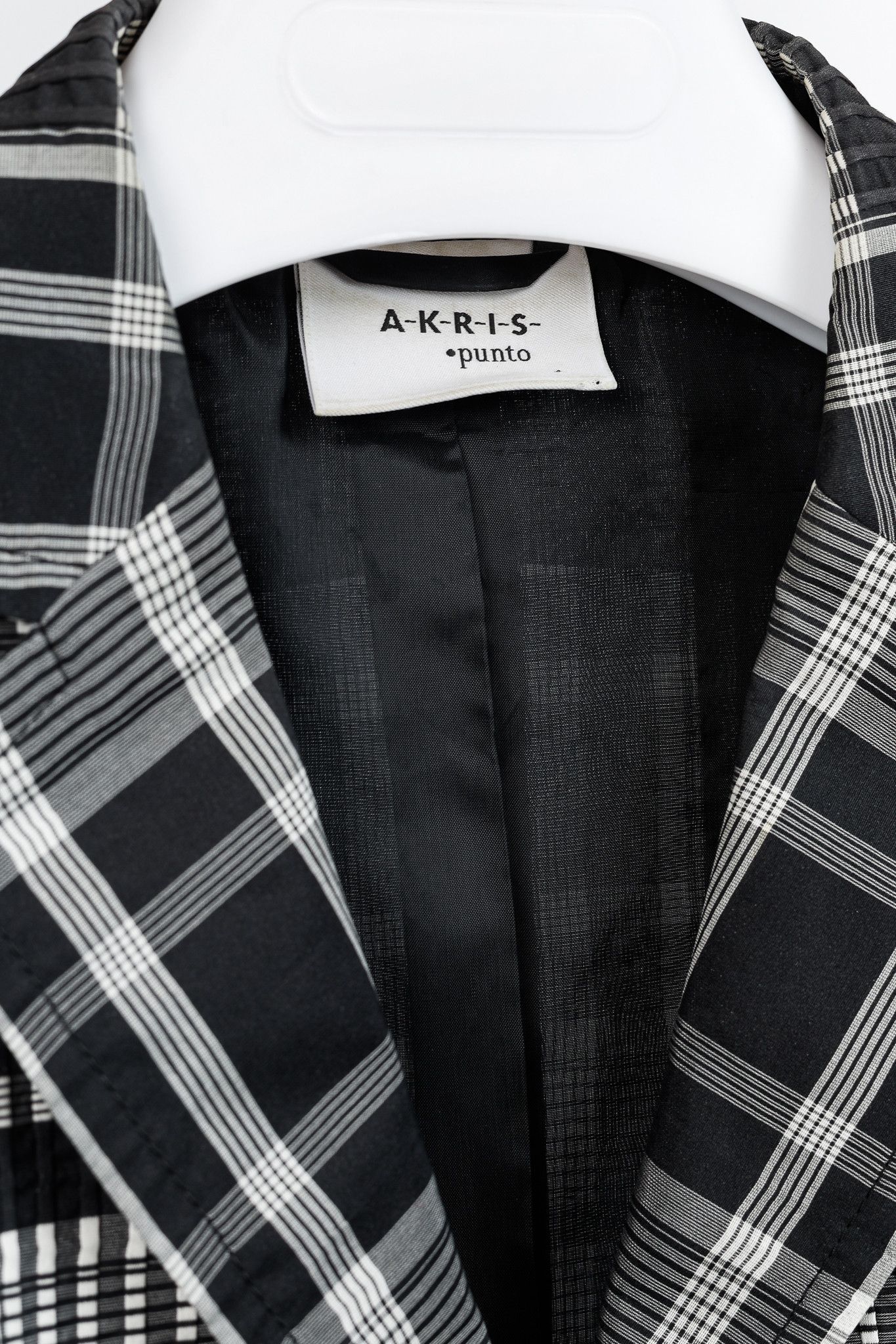 Akris Akris Punto Black & White Cotton Plaid Pintuck Blazer Size L / US 10 / IT 46 - 4 Thumbnail